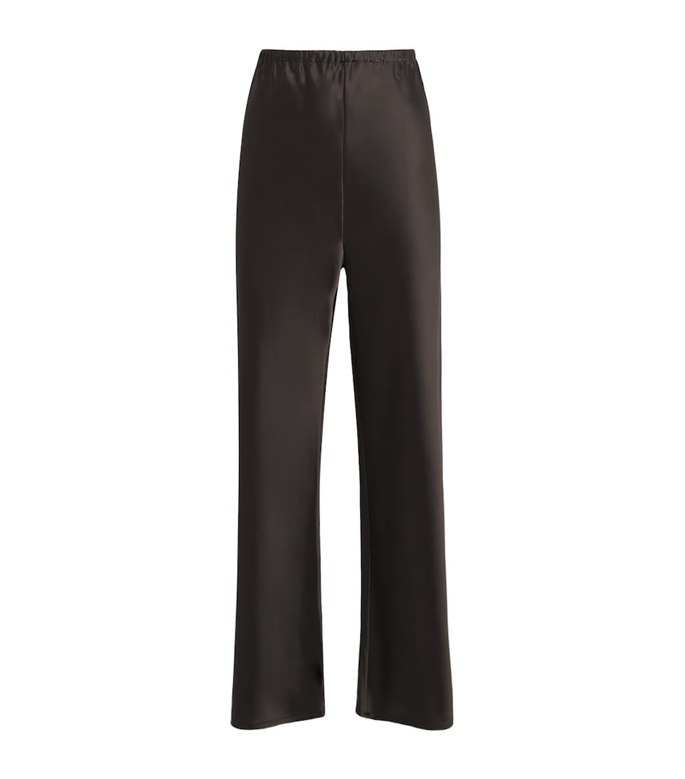 Satin Wide-Leg Trousers