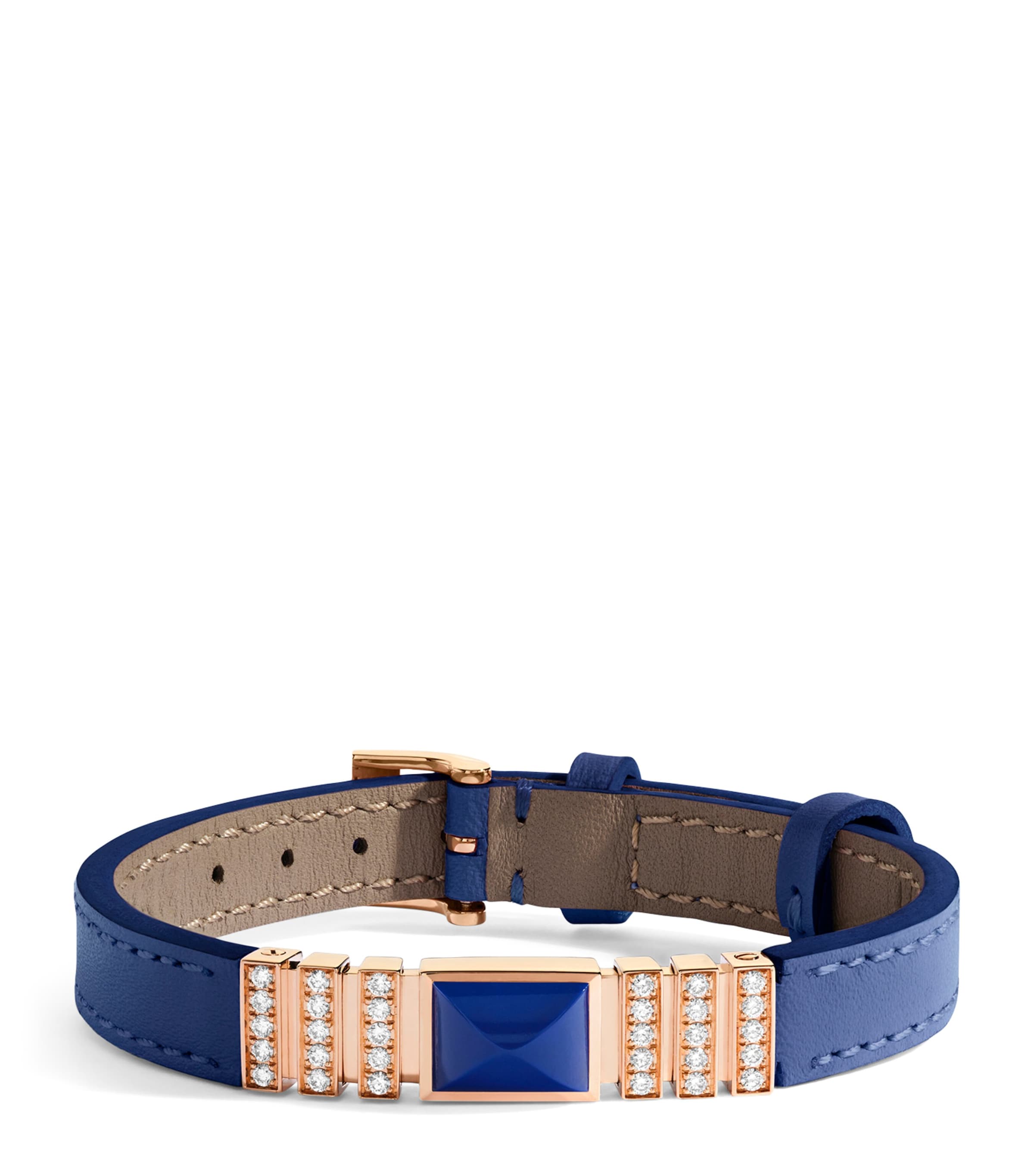MARLI New York Rose Gold, Diamond and Nappa Leather UNII Bracelet Rose Gold