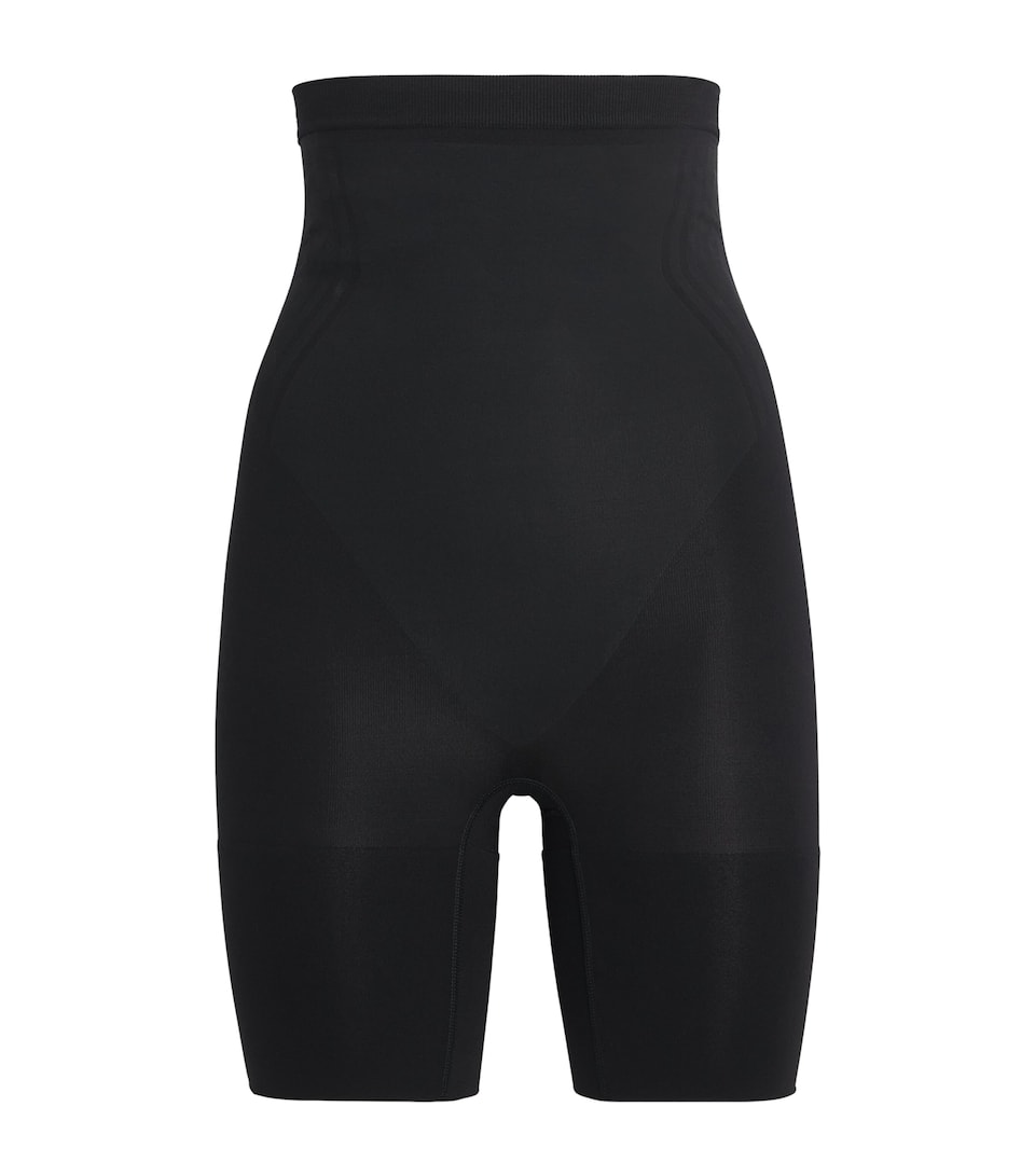 SPANX Womens SPANXsculpt GoFigure High-Waist Mid-Thigh Shorts Very Black
