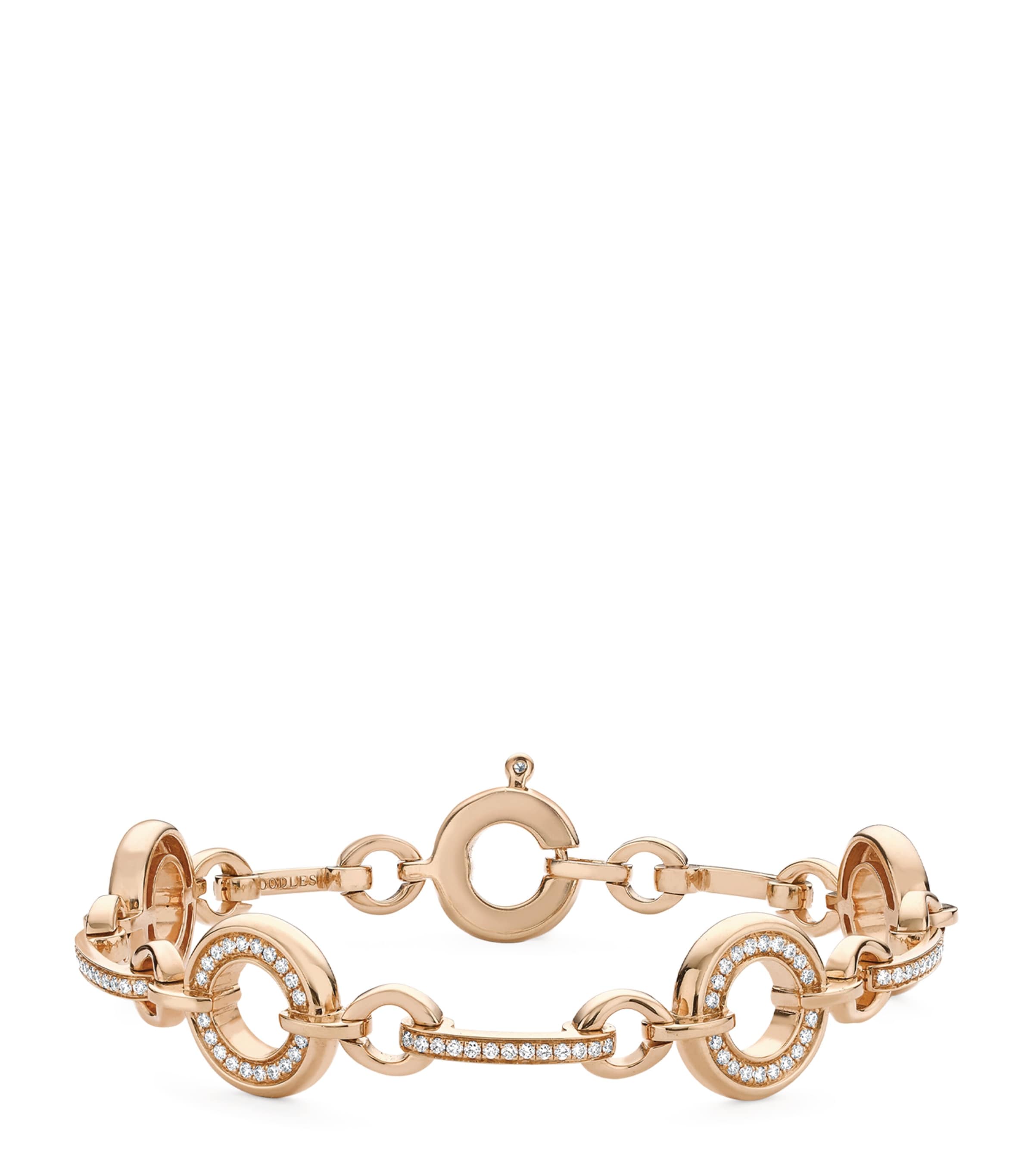Rose Gold and Diamond Classic Roulette Bracelet