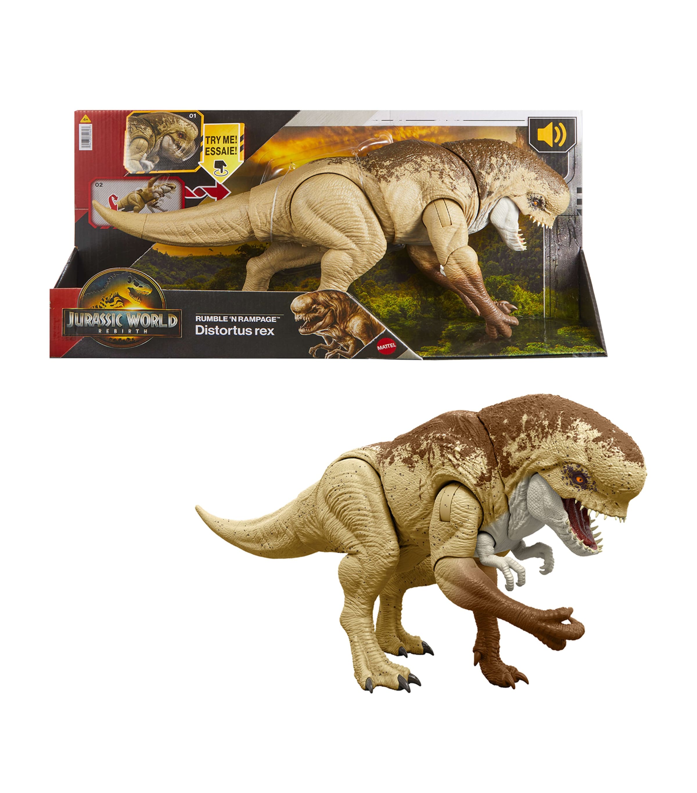 Jurassic World Rumble 'N' Rampage Distortus Rex Action Figure