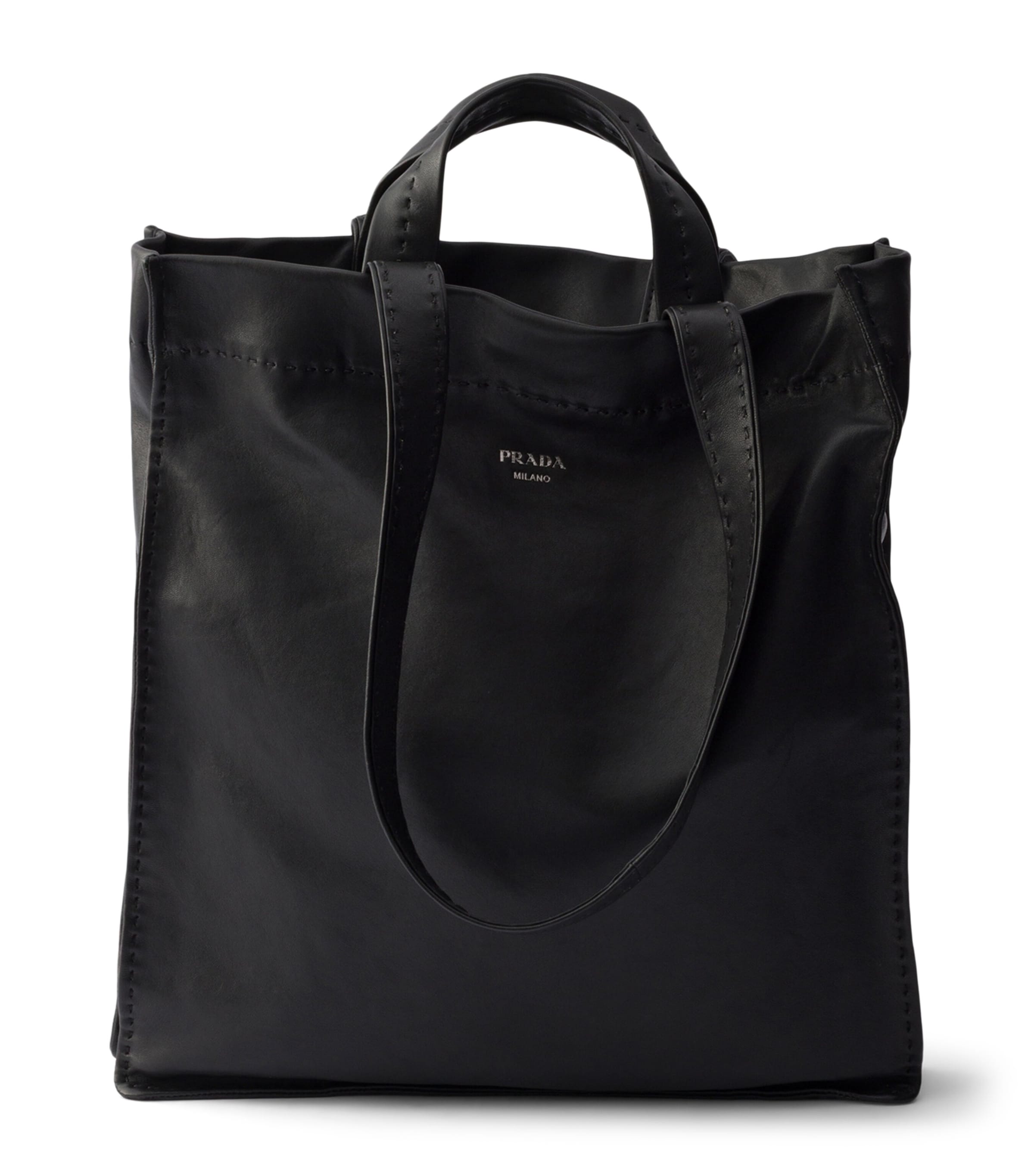 Prada Nappa Leather Tote Bag Black