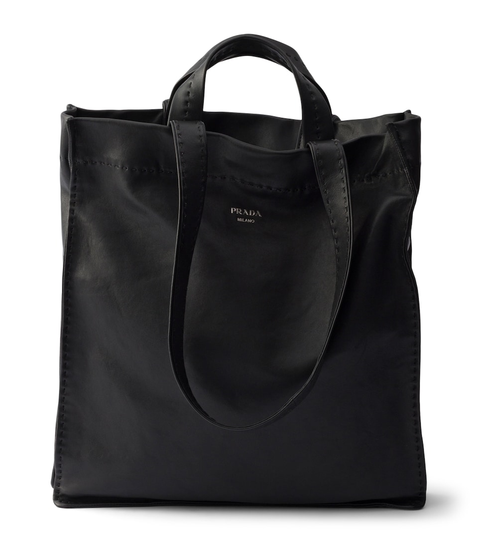 Prada Nappa Leather Tote Bag Black