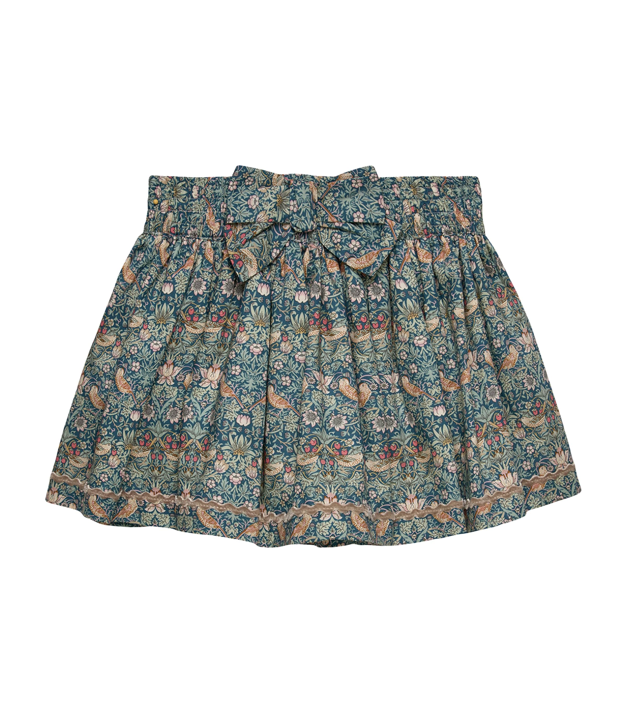 Trotters Strawberry Thief Print Skirt (2-5 Years) Teal