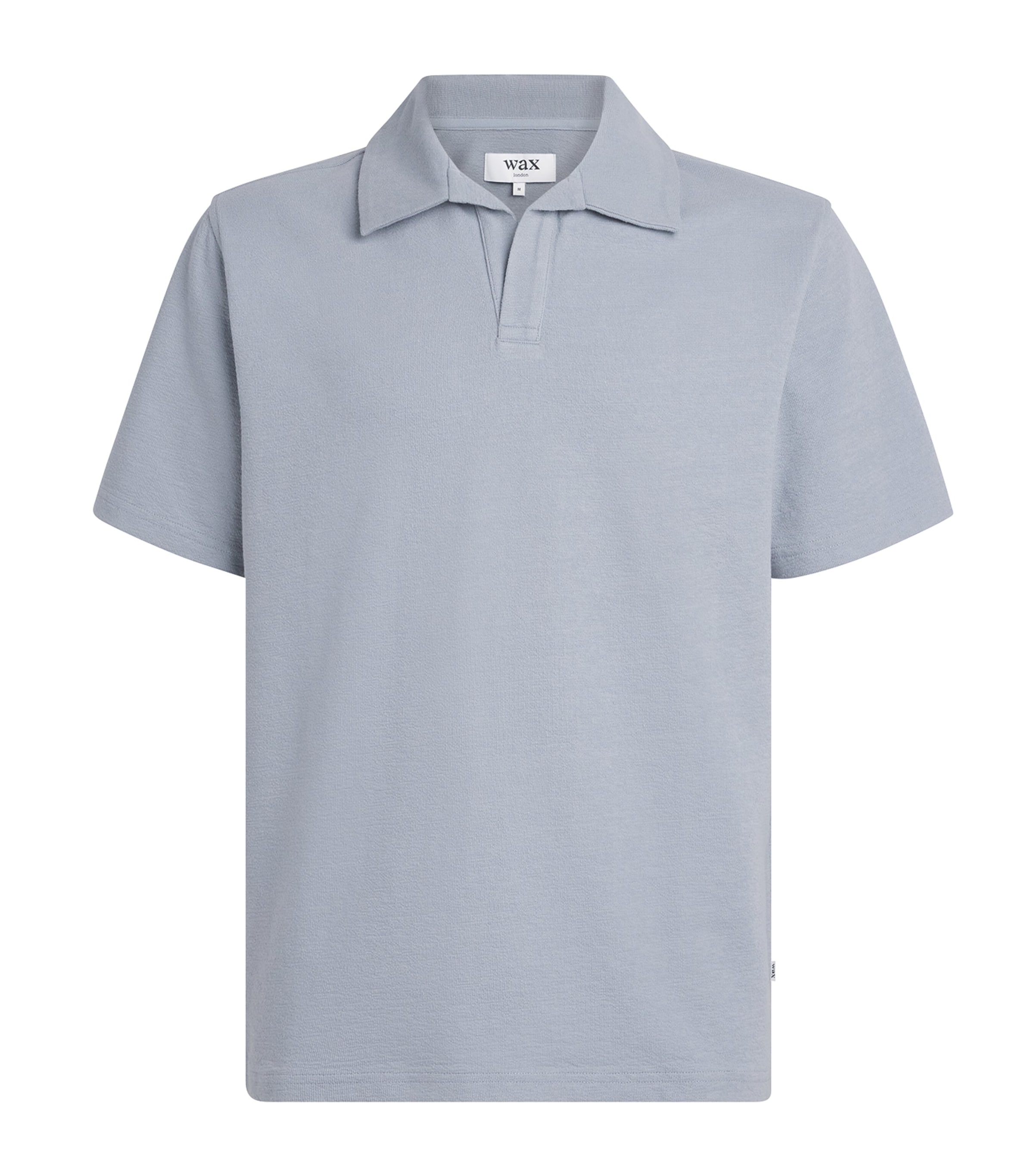 Wax London Mens Organic Cotton Atwood Polo Shirt Blue