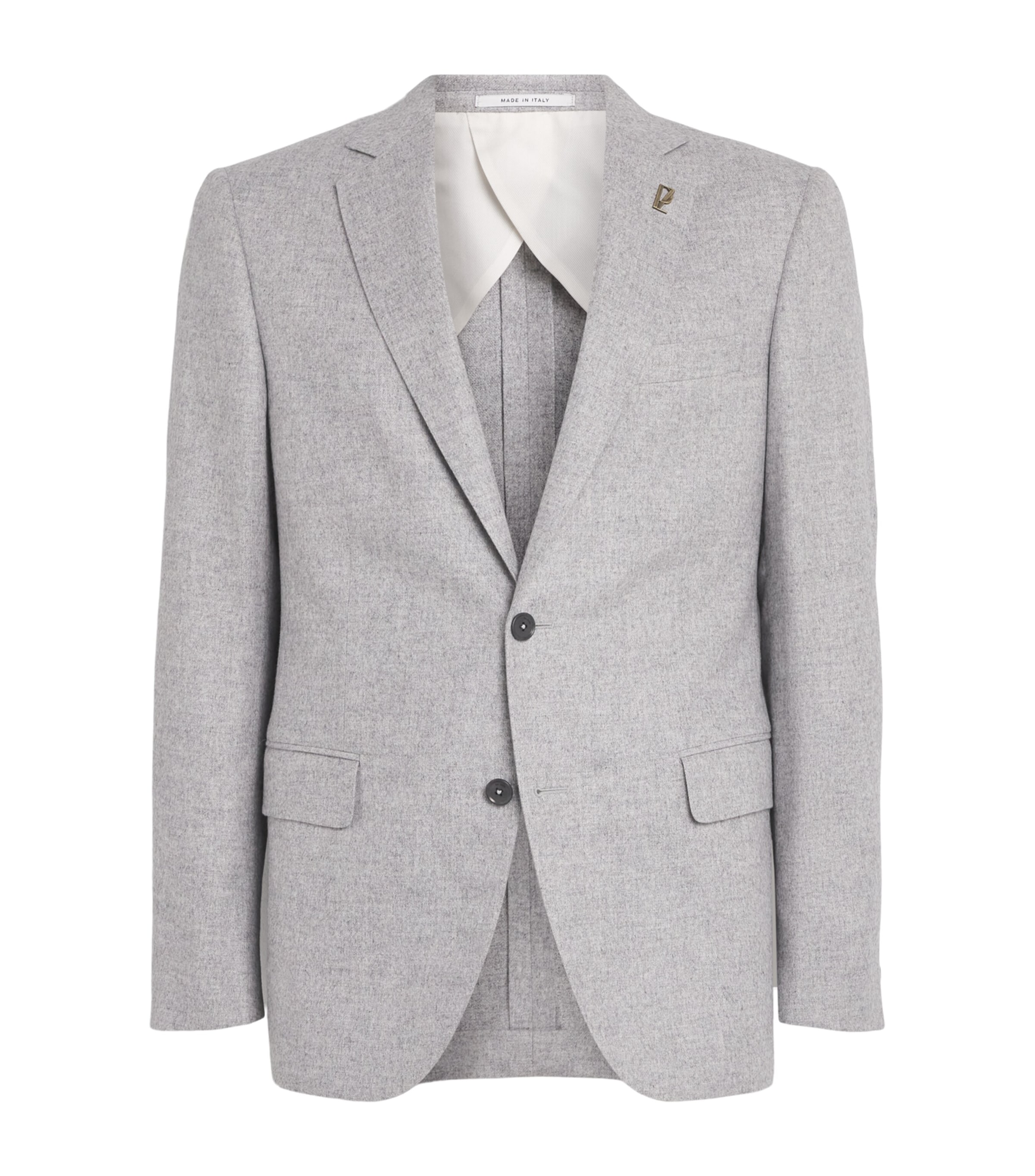 Pal Zileri Mens Silk-Cashmere Blazer Light Grey