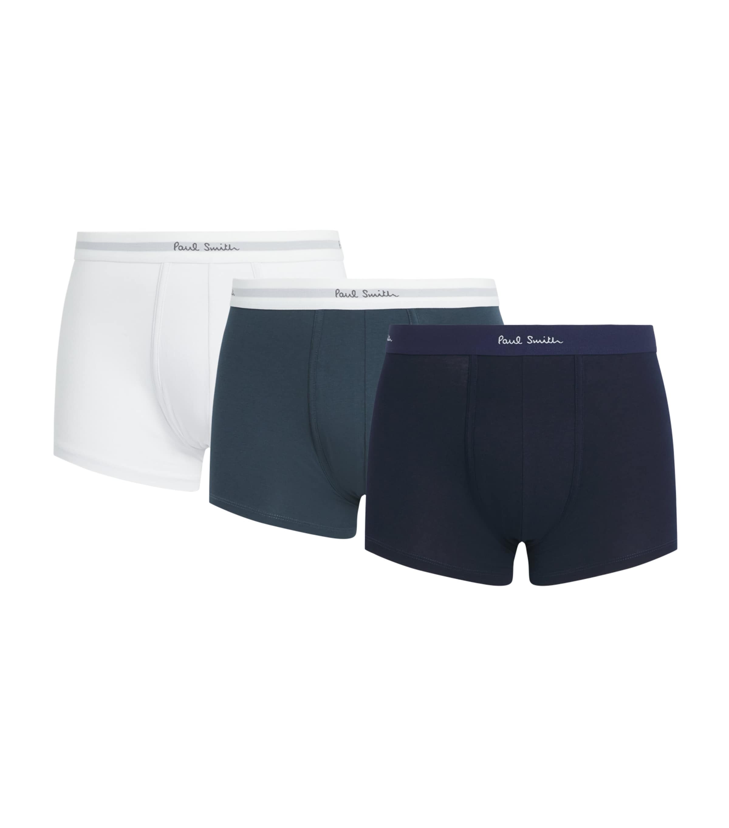 Paul Smith Mens Stretch-Organic Cotton Trunks (Pack of 3) Plate