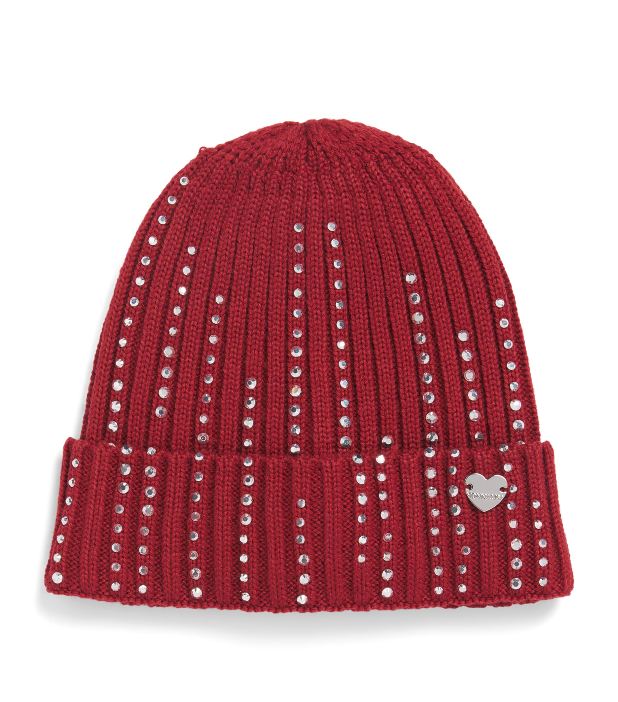 Monnalisa Embellished Knit Hat Rubino
