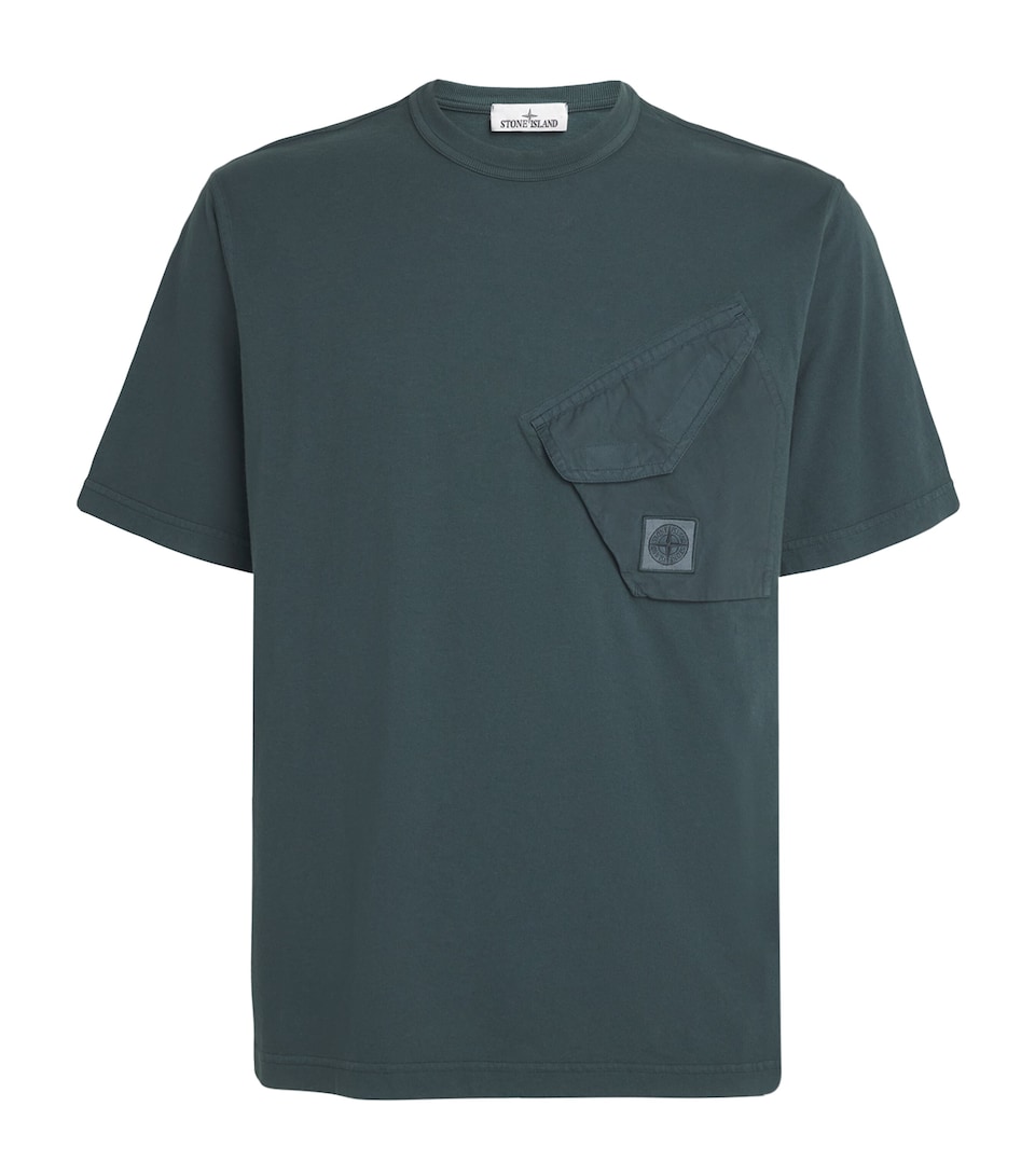 Stone Island Mens Cotton Compass Pocket T-Shirt