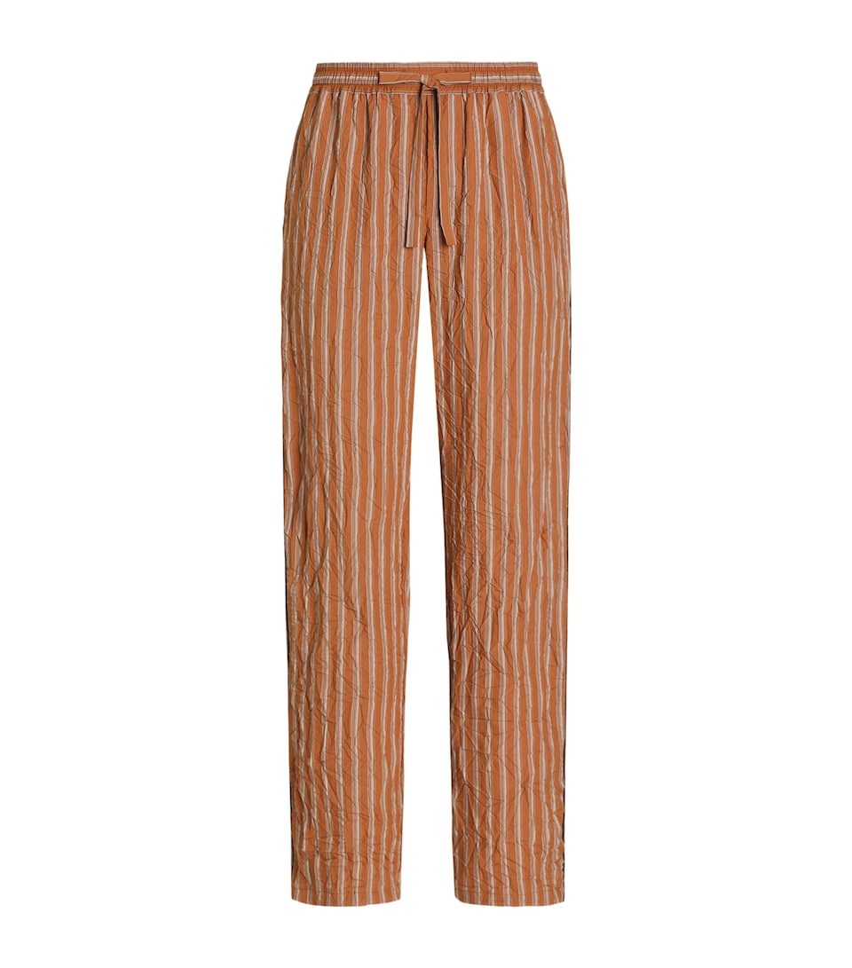 Dolce&Gabbana Mens Striped Crinkle Trousers Stri