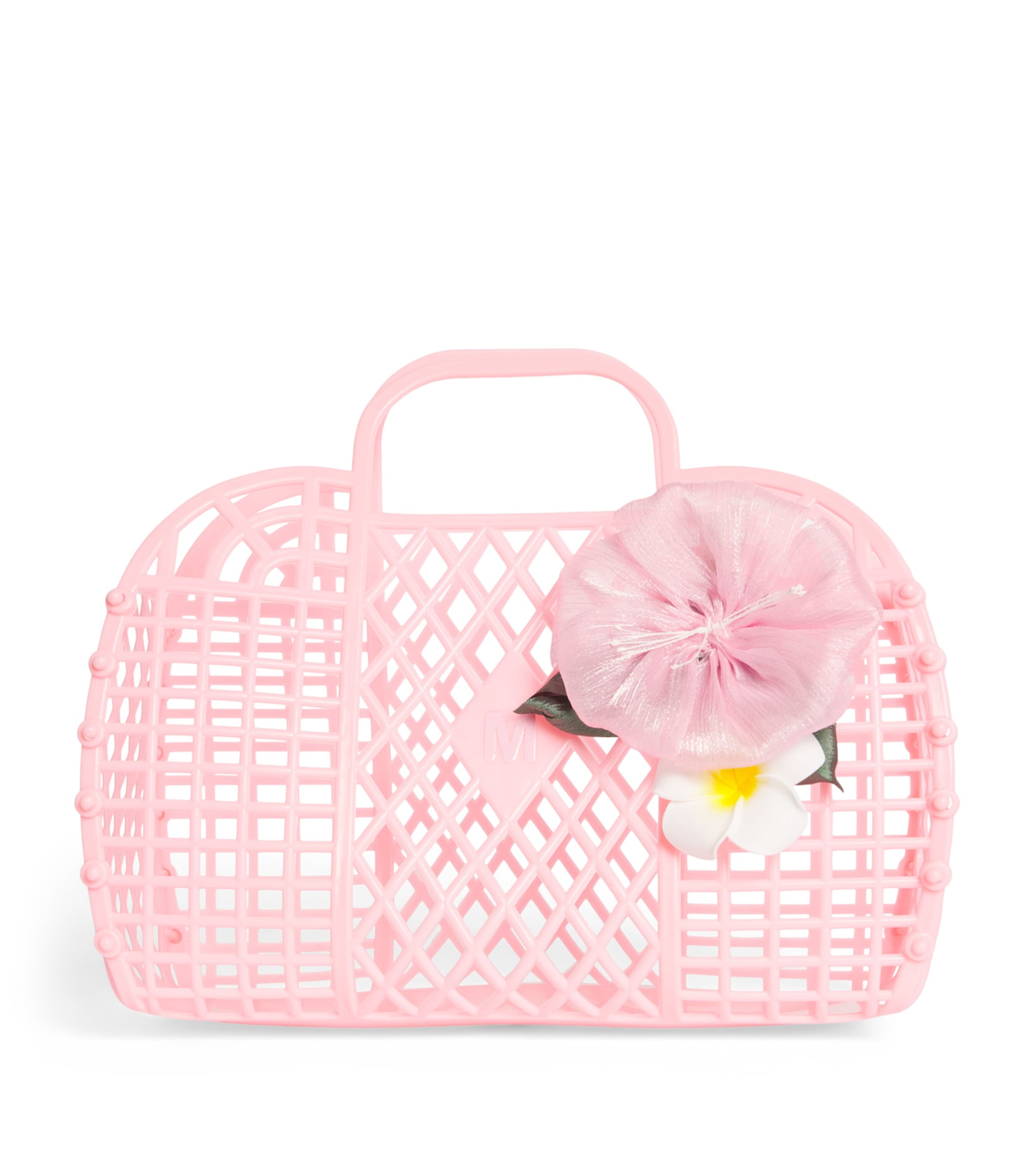 Monnalisa Floral Beach Bag Rosa Peach