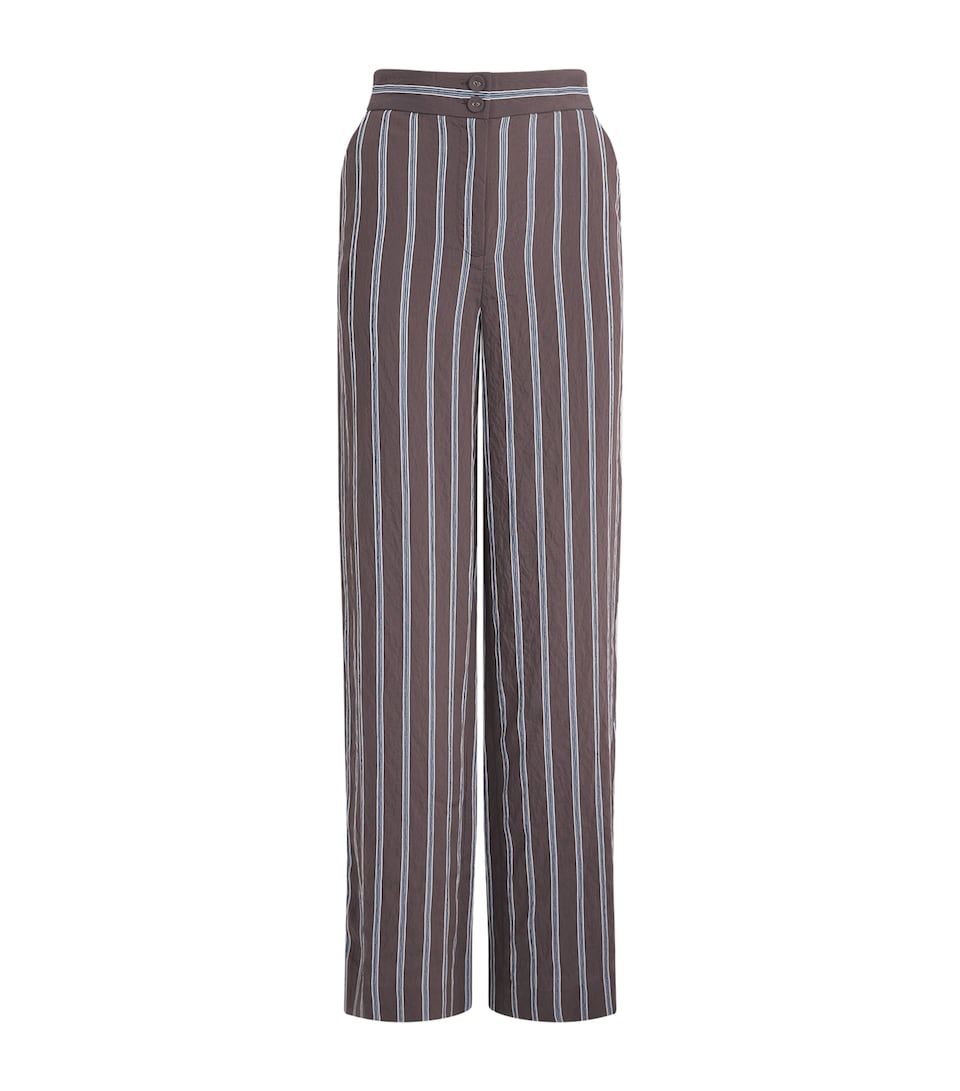 Veronica Beard Womens Carraway Wide-Leg Trousers Dark Mocha