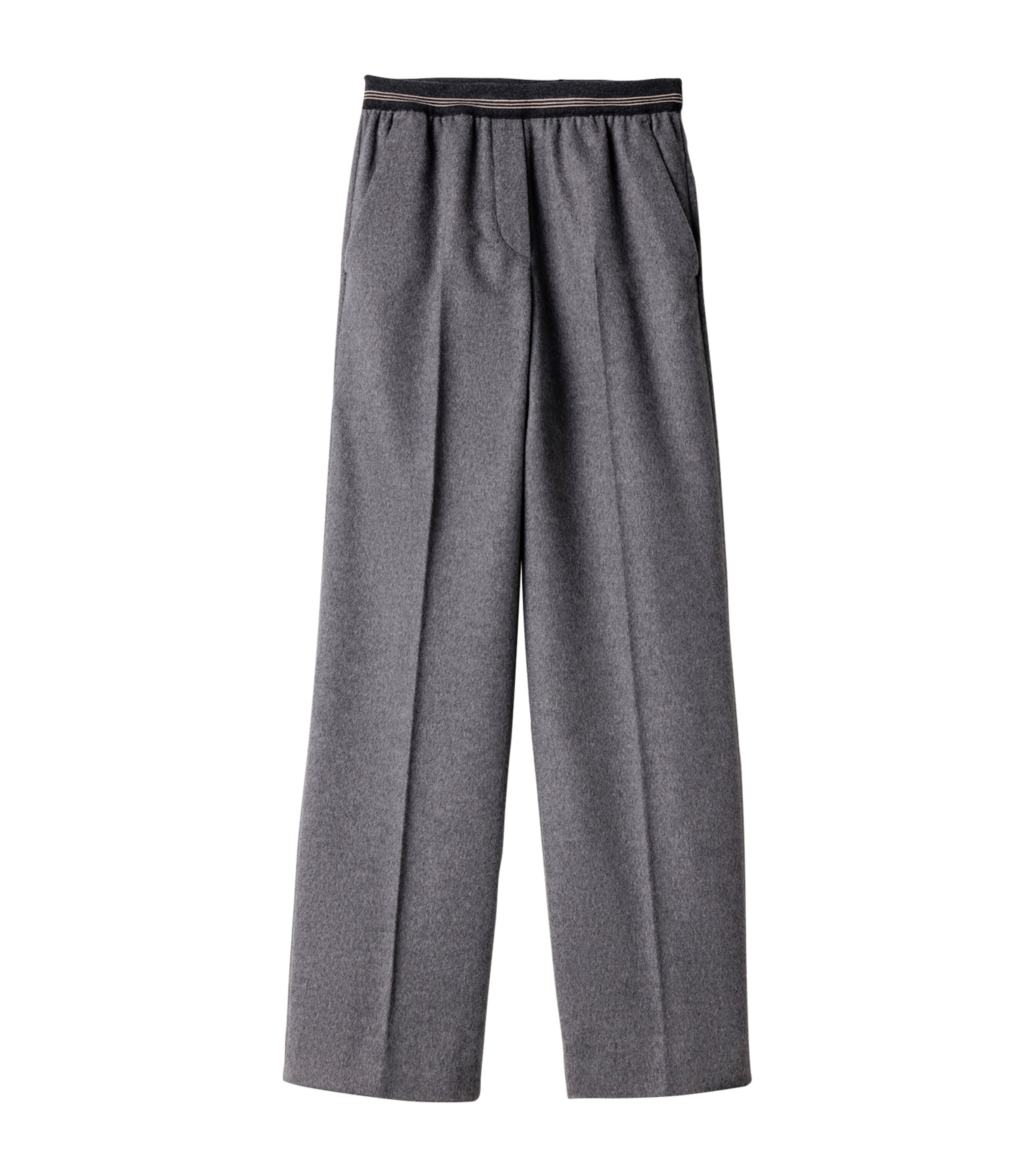 Miu Miu Womens Wool-Cashmere Straight Sweatpants