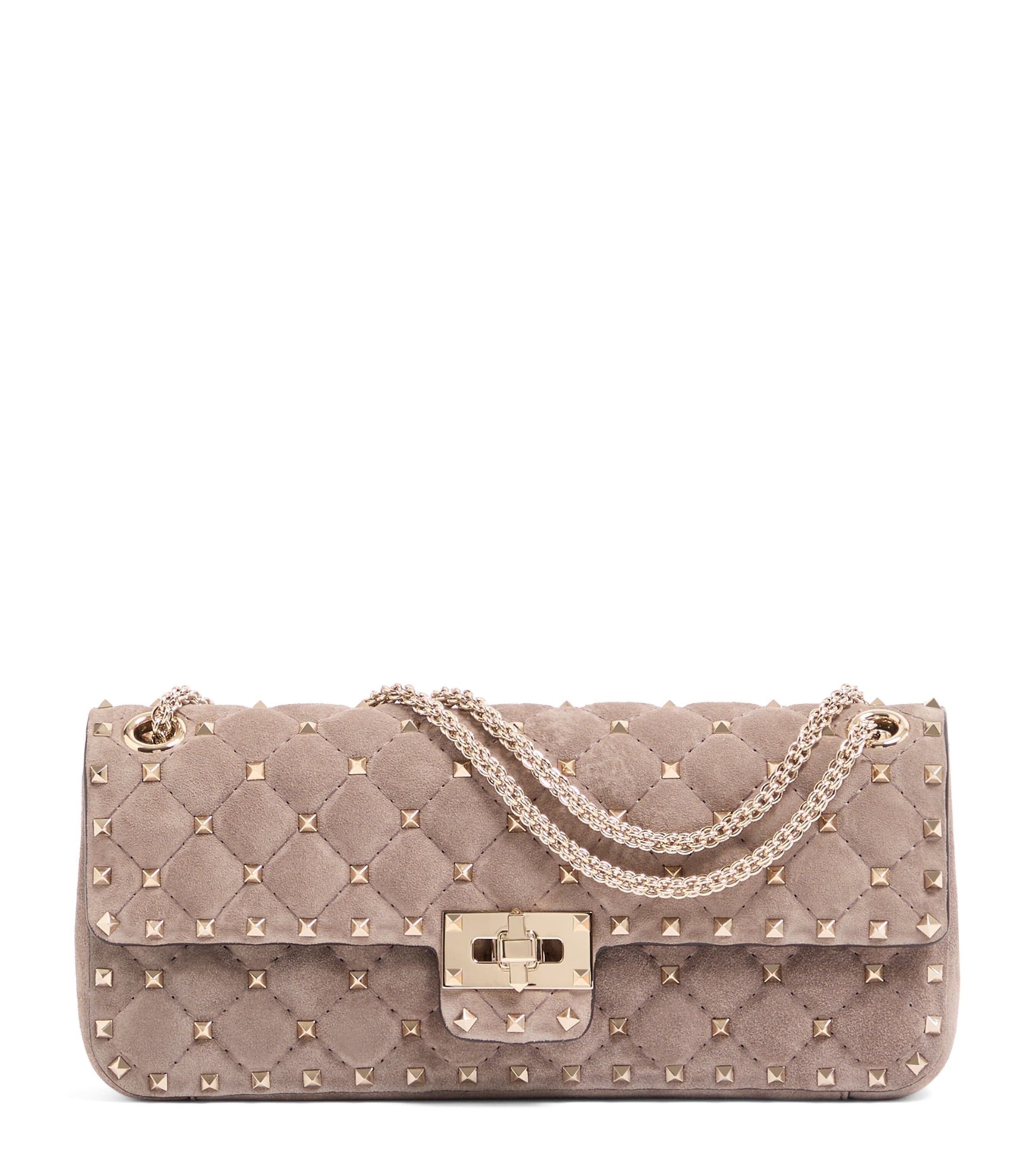 Valentino Garavani Medium Brushed Leather Rockstud Spike Shoulder Bag