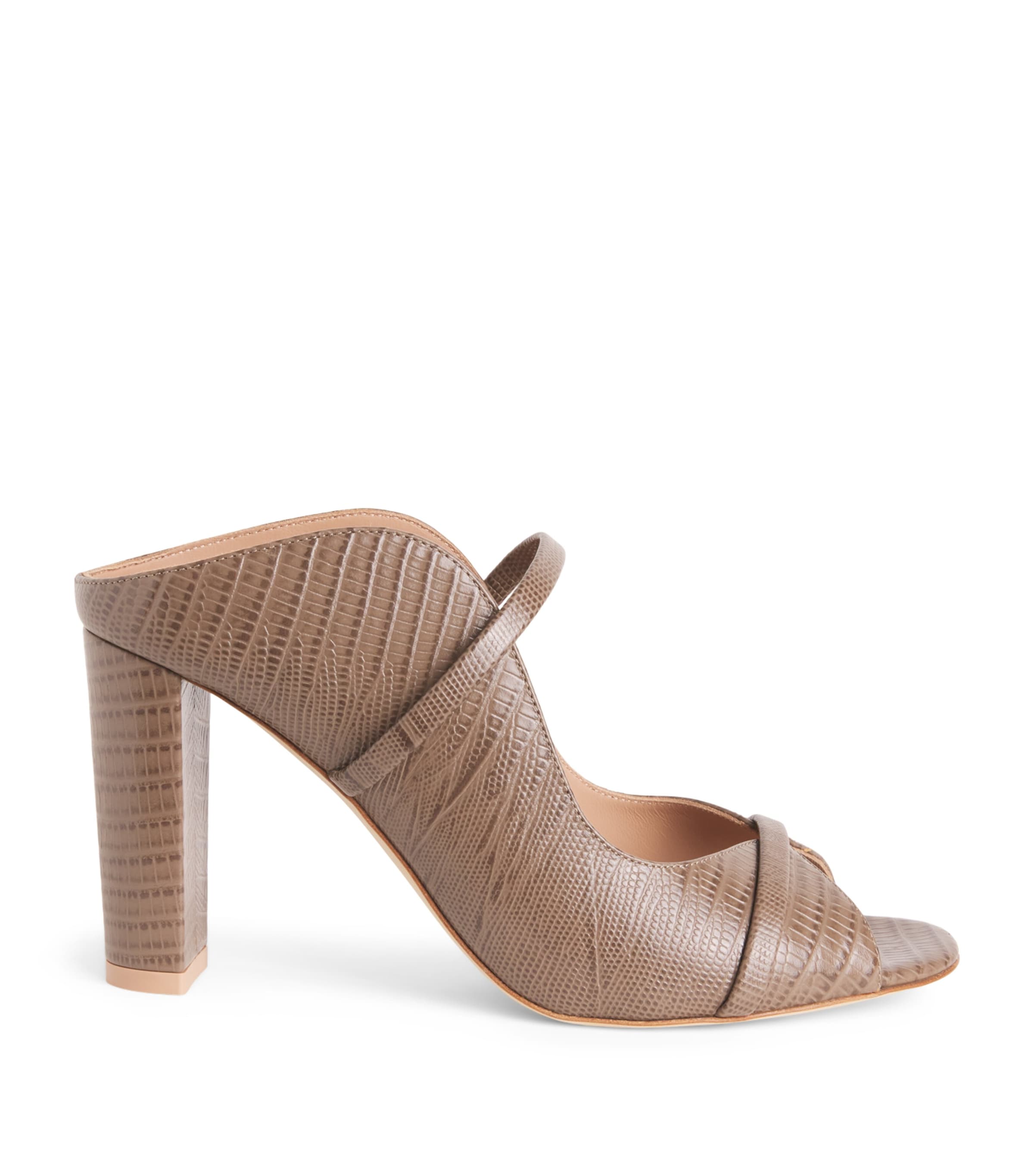 Croc-Embossed Leather Norah Sandals 85