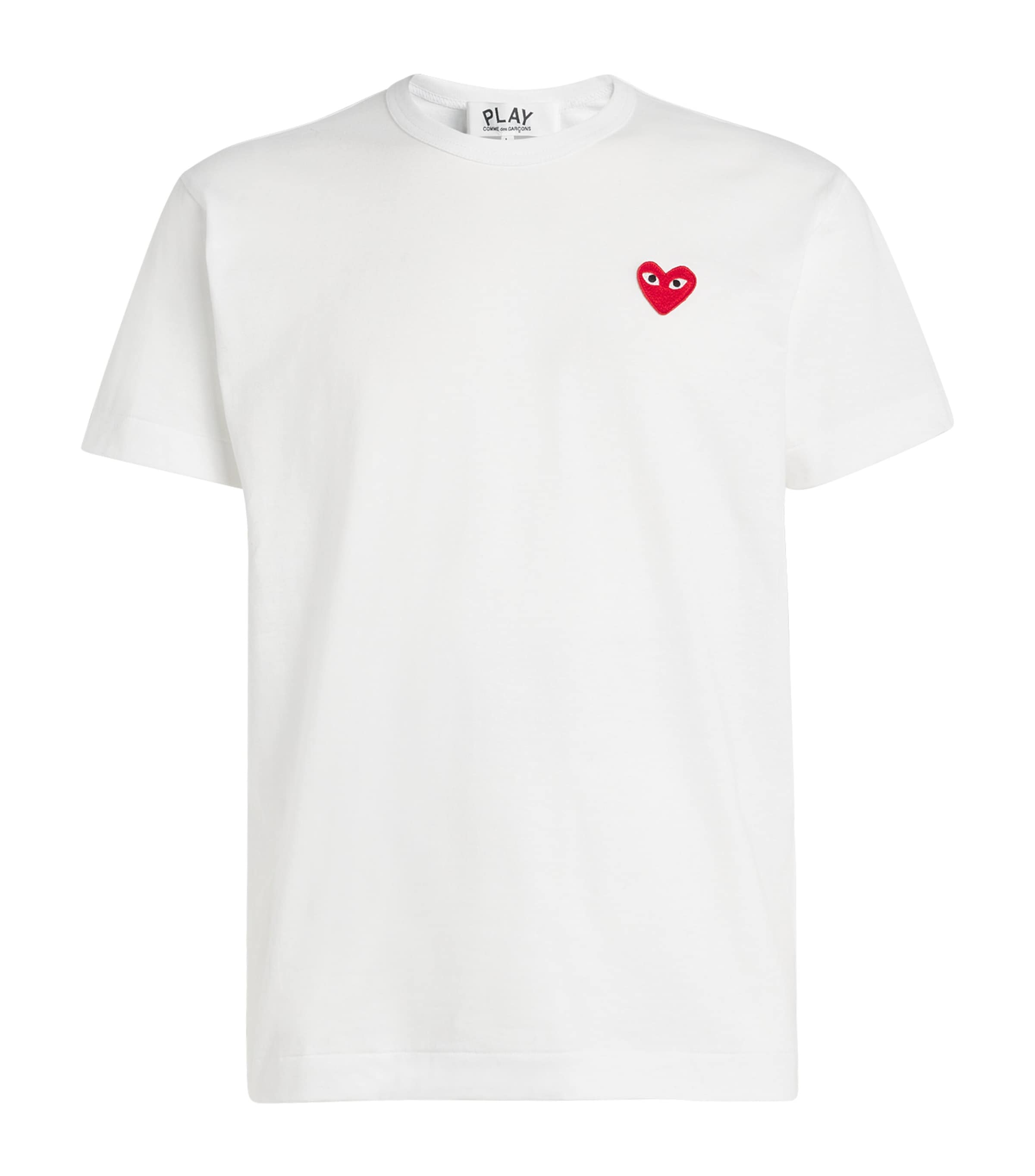 Comme Des Garçons Play Mens Heart Logo T-Shirt White