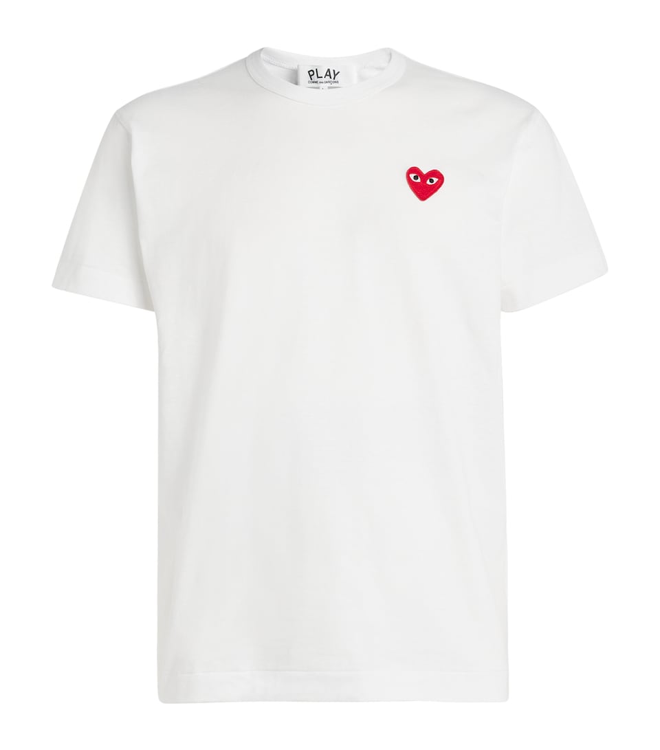 Comme Des Garçons Play Mens Heart Logo T-Shirt White
