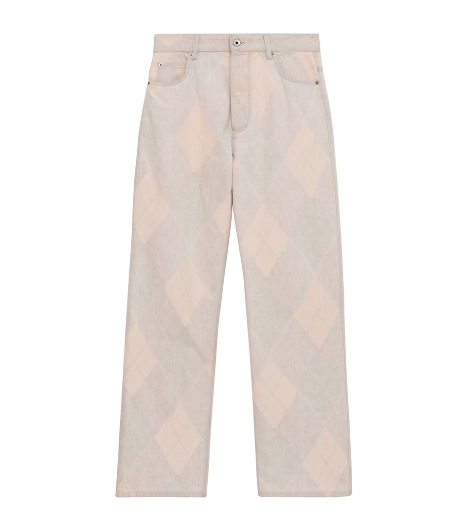 Argyle-Print Jeans