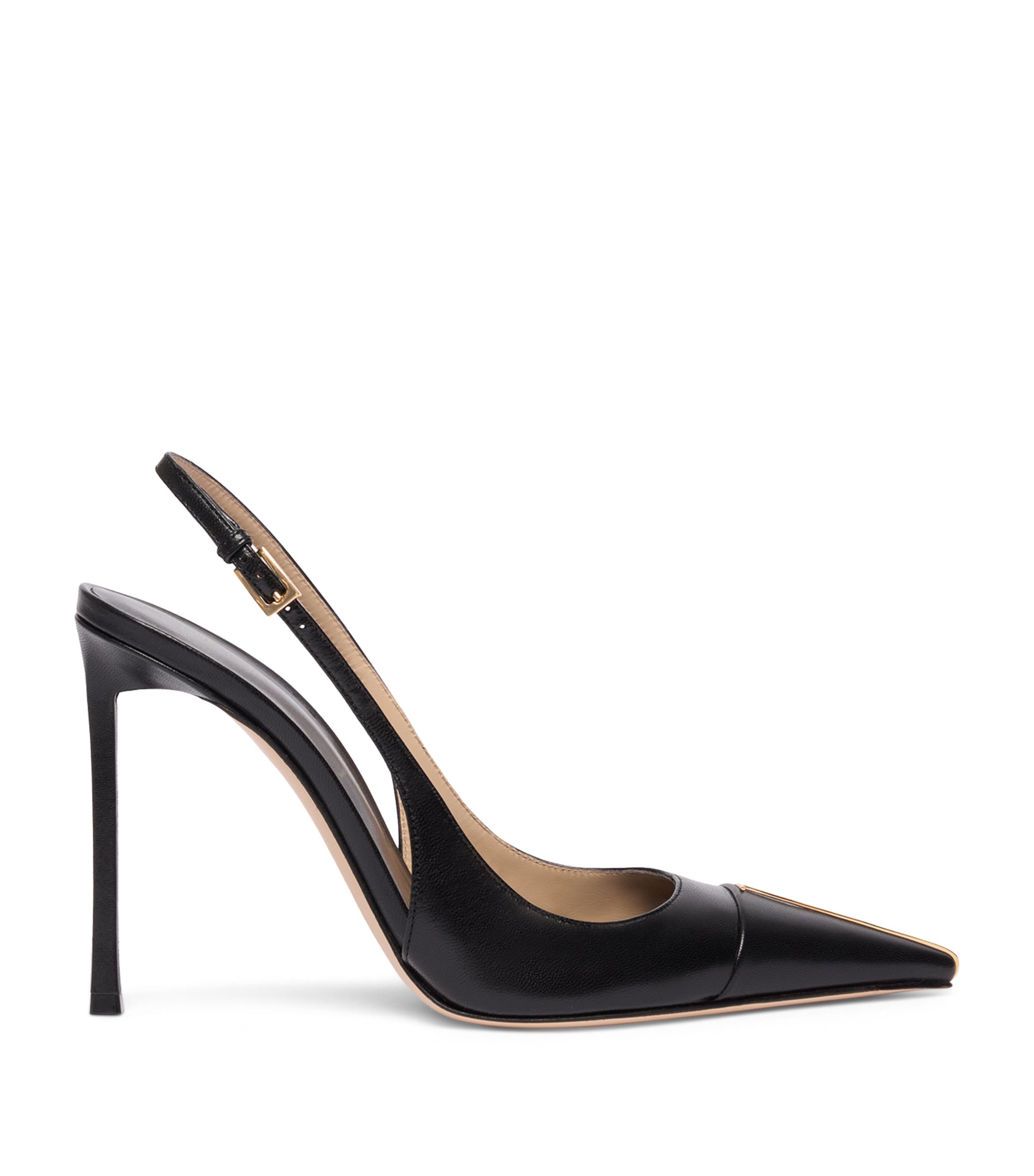 TOM FORD Womens Leather T Slingback Pumps Naa