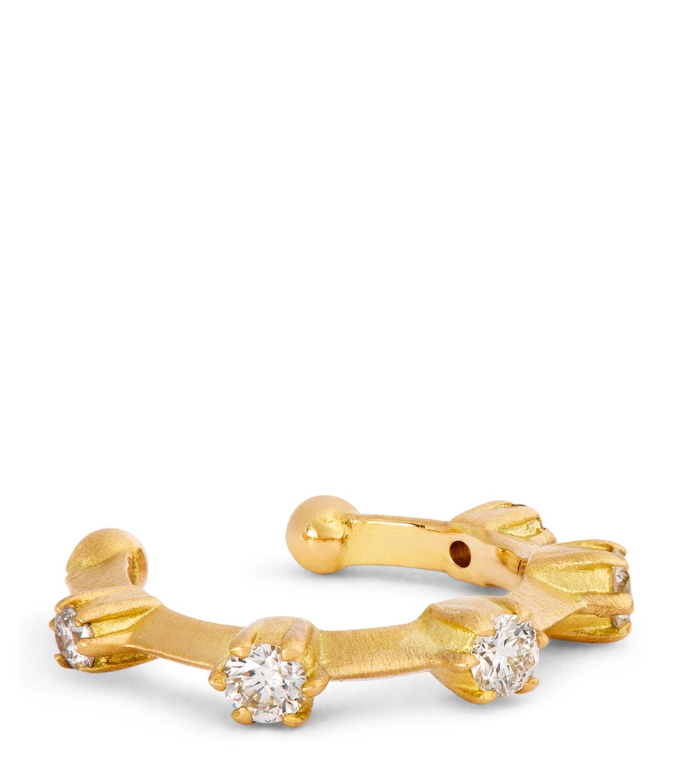 Yellow Gold and Diamond Celestial Kismet Ear Cuff