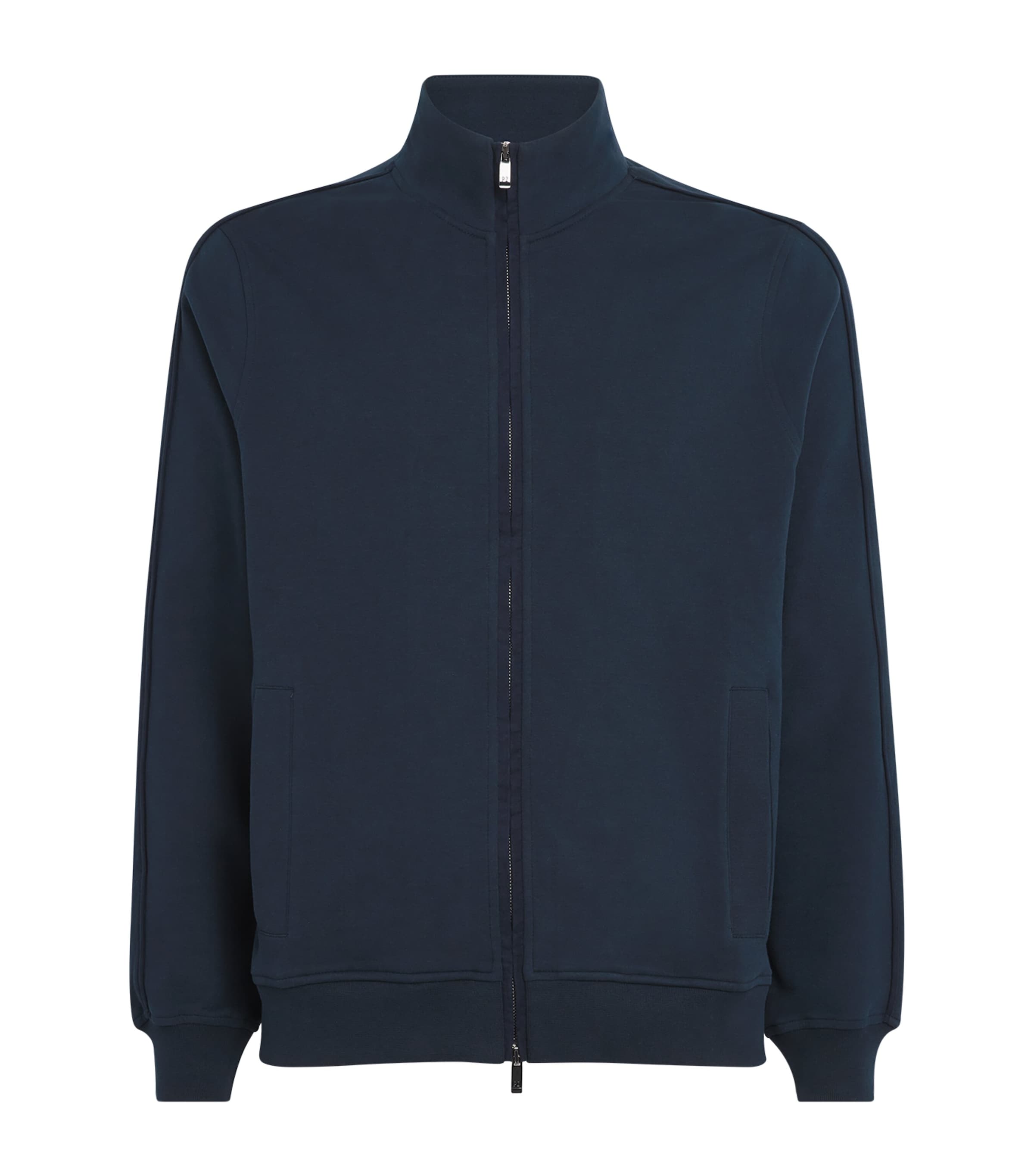 Cotton-Blend Zip-Up Sweatshirt