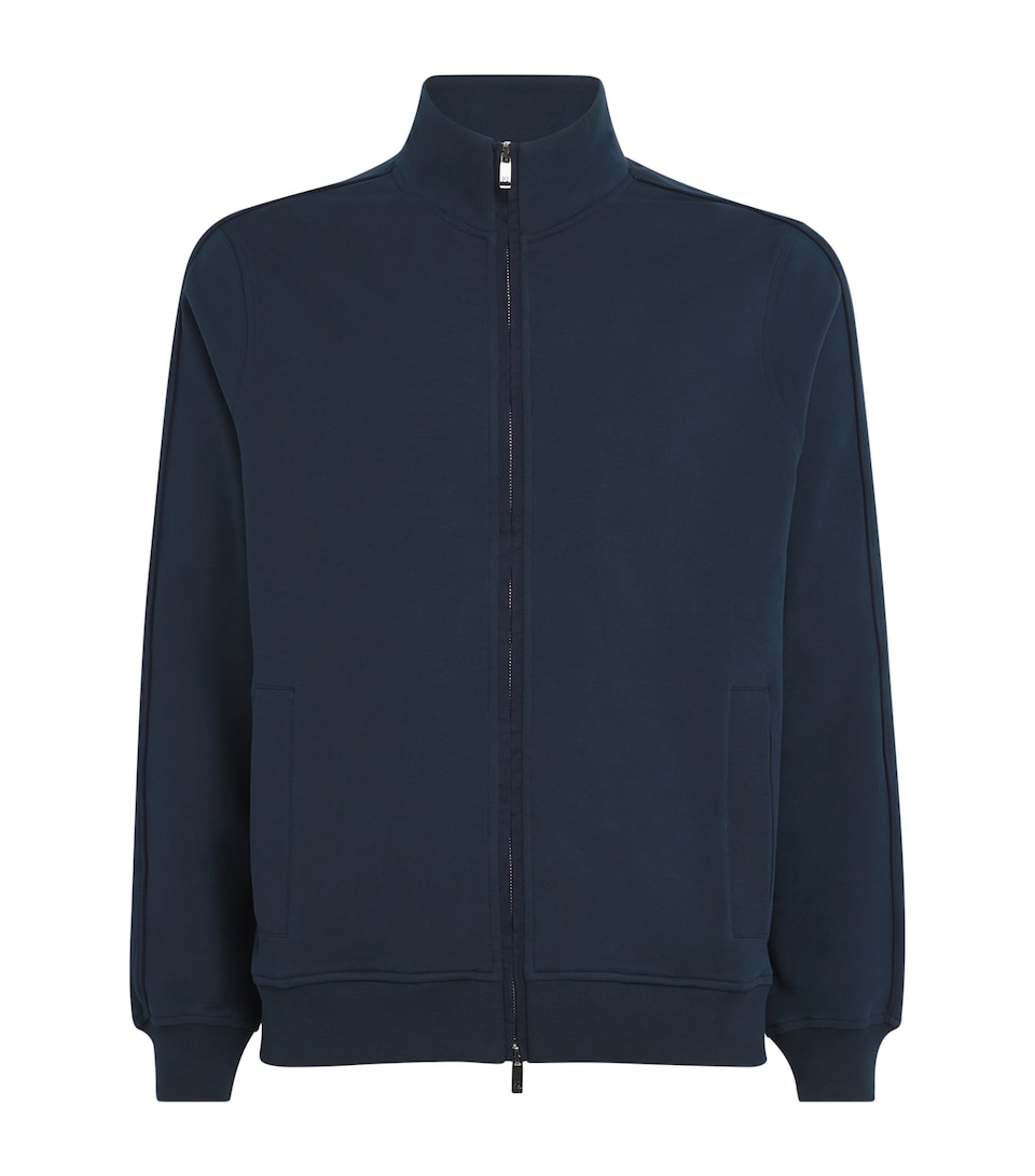Cotton-Blend Zip-Up Sweatshirt