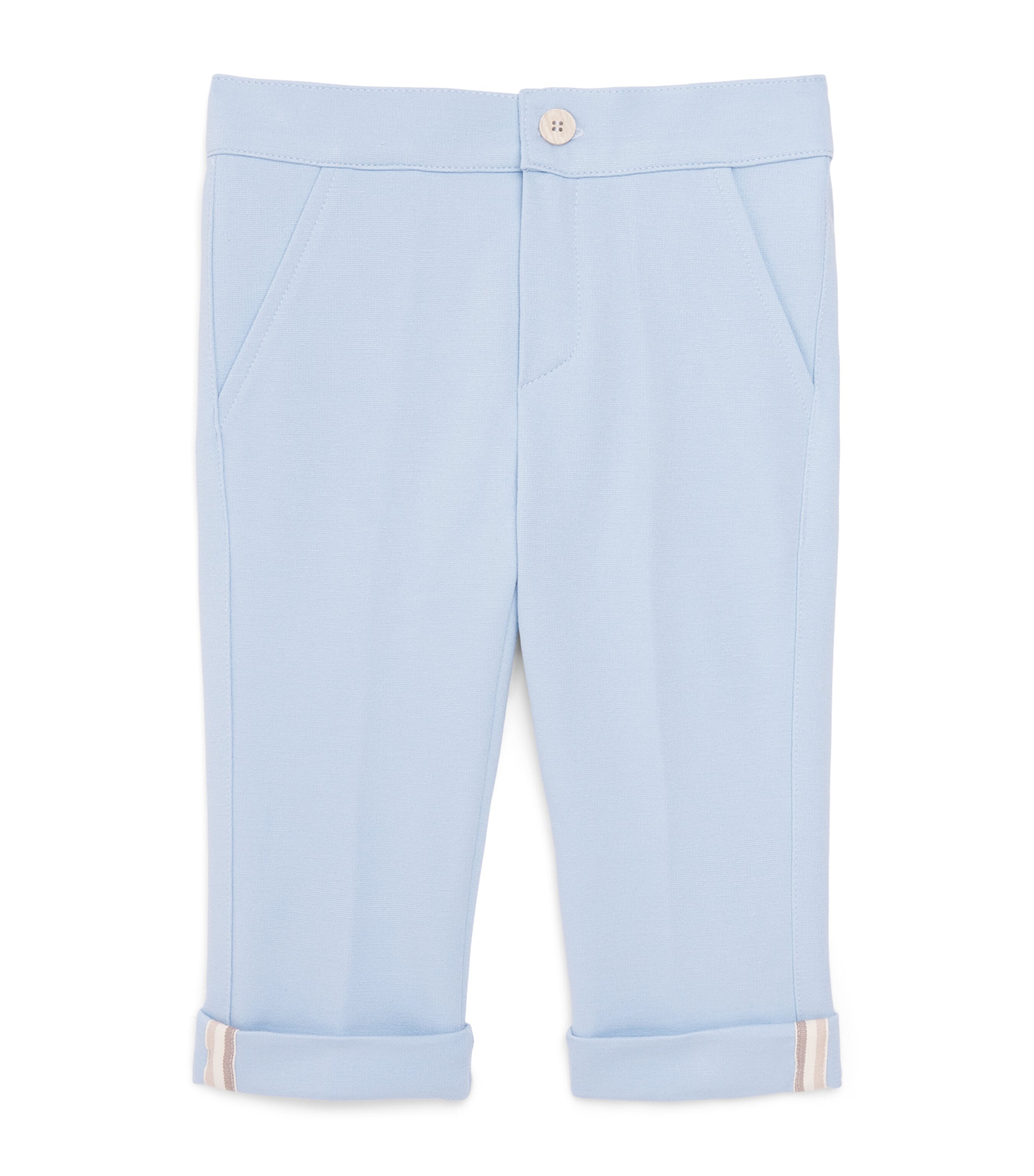 Bimbalo Woven Button-Up Trousers (1 Month-4 Years) Pale Blue