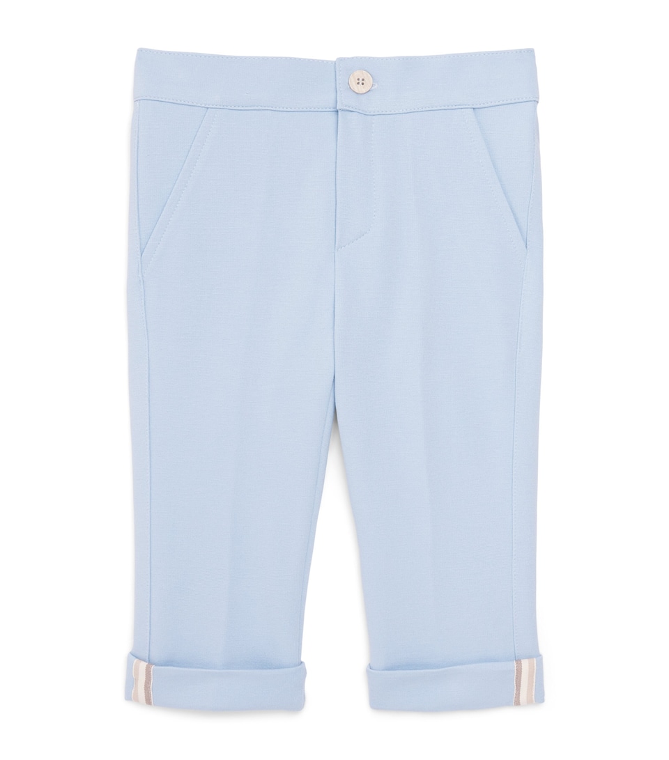 Bimbalo Woven Button-Up Trousers (1 Month-4 Years) Pale Blue