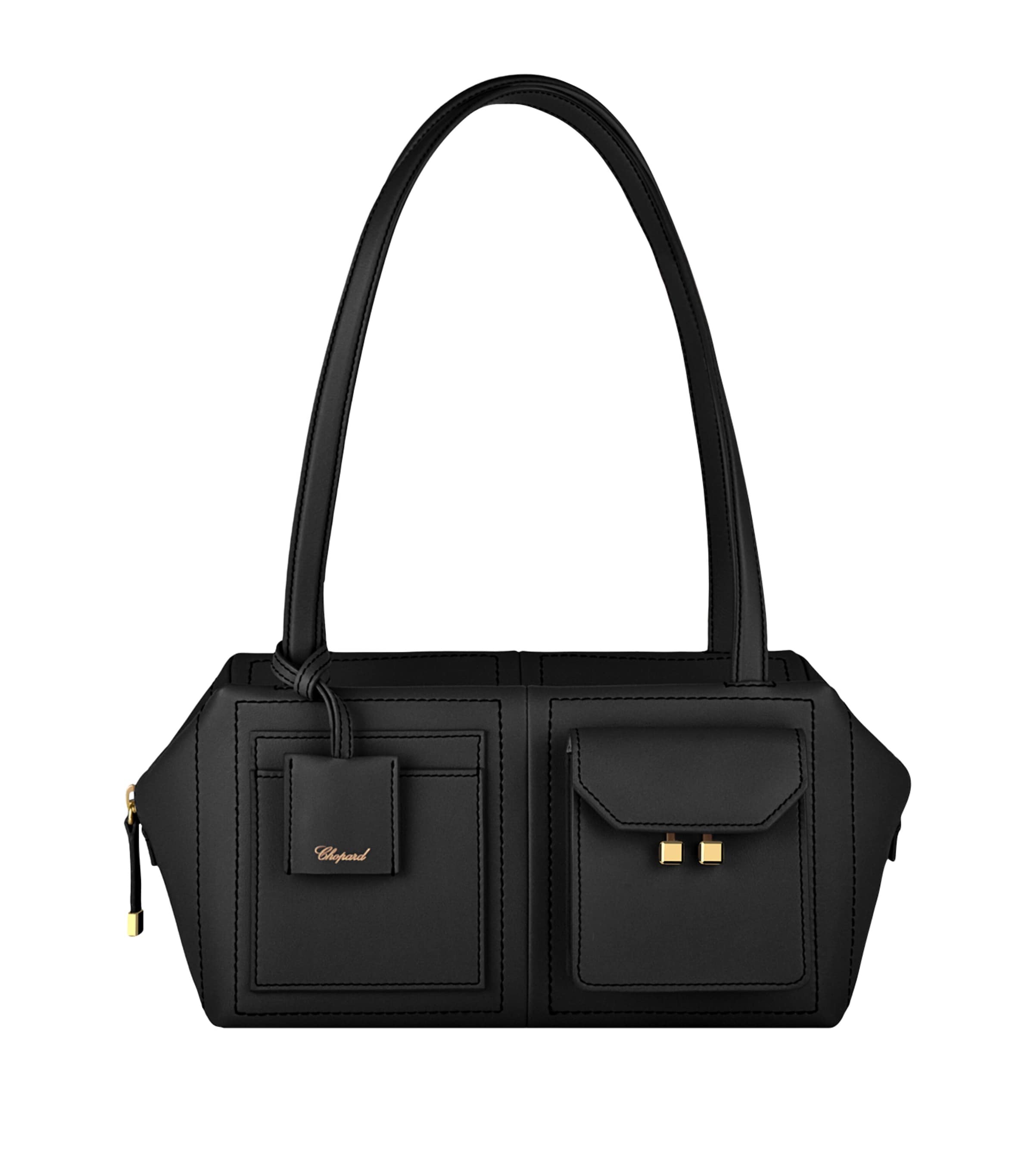 Chopard Leather Ice Cube Shoulder Bag Black