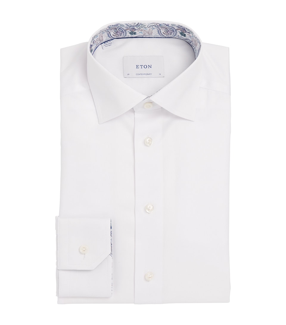 Cotton Paisley-Collar Contemporary-Fit Shirt