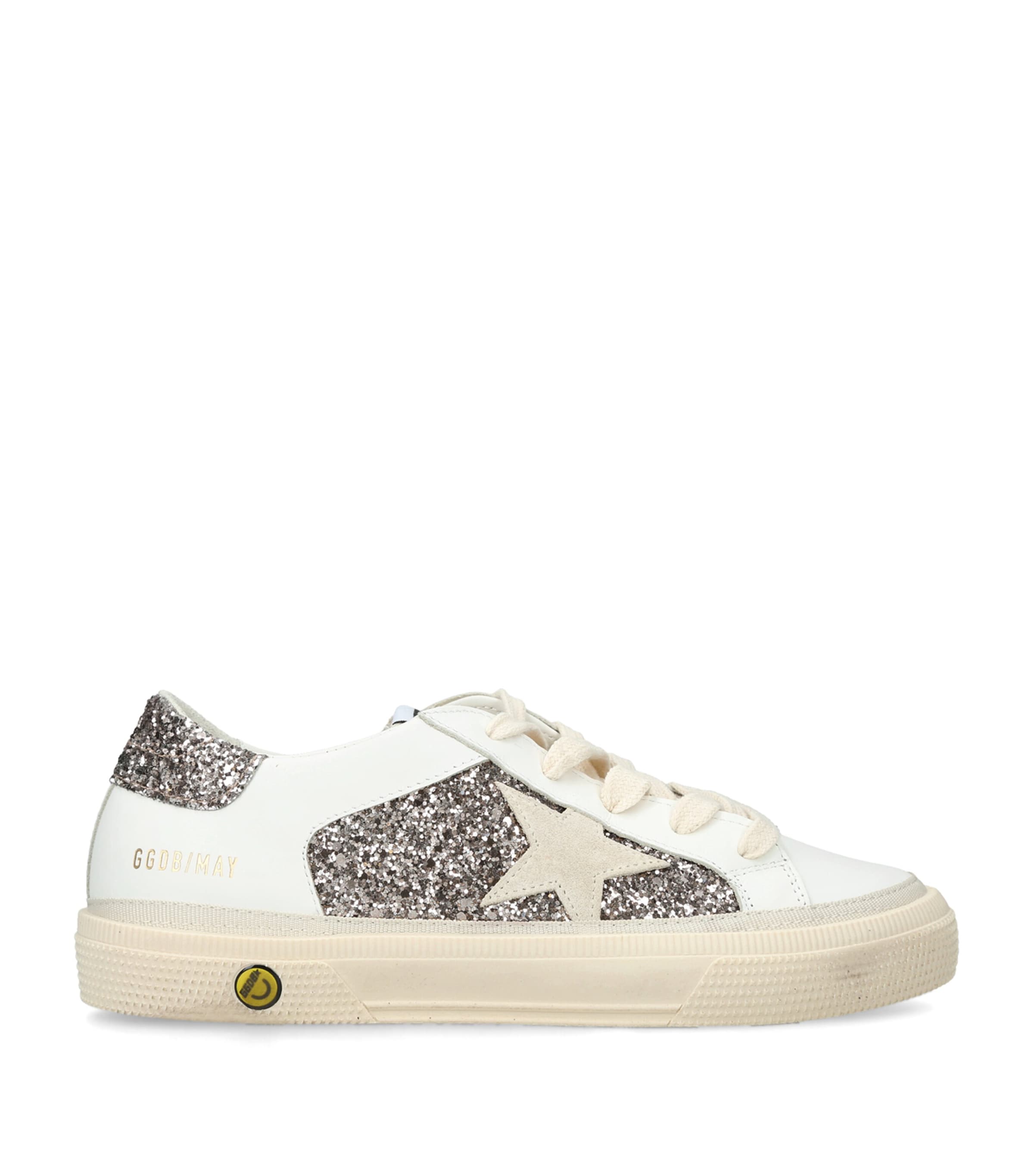 Golden Goose Leather May Sneakers Gold Comb