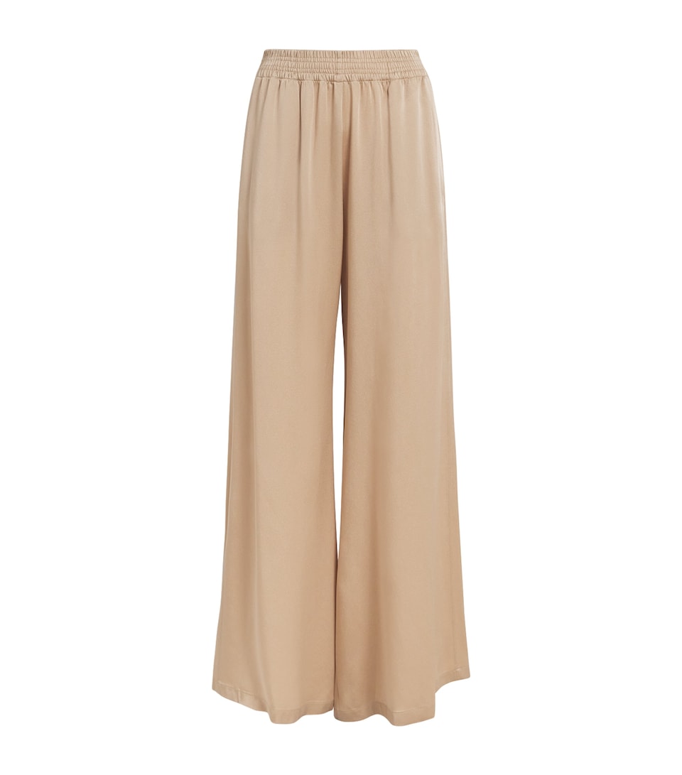 Satin Wide-Leg Trousers