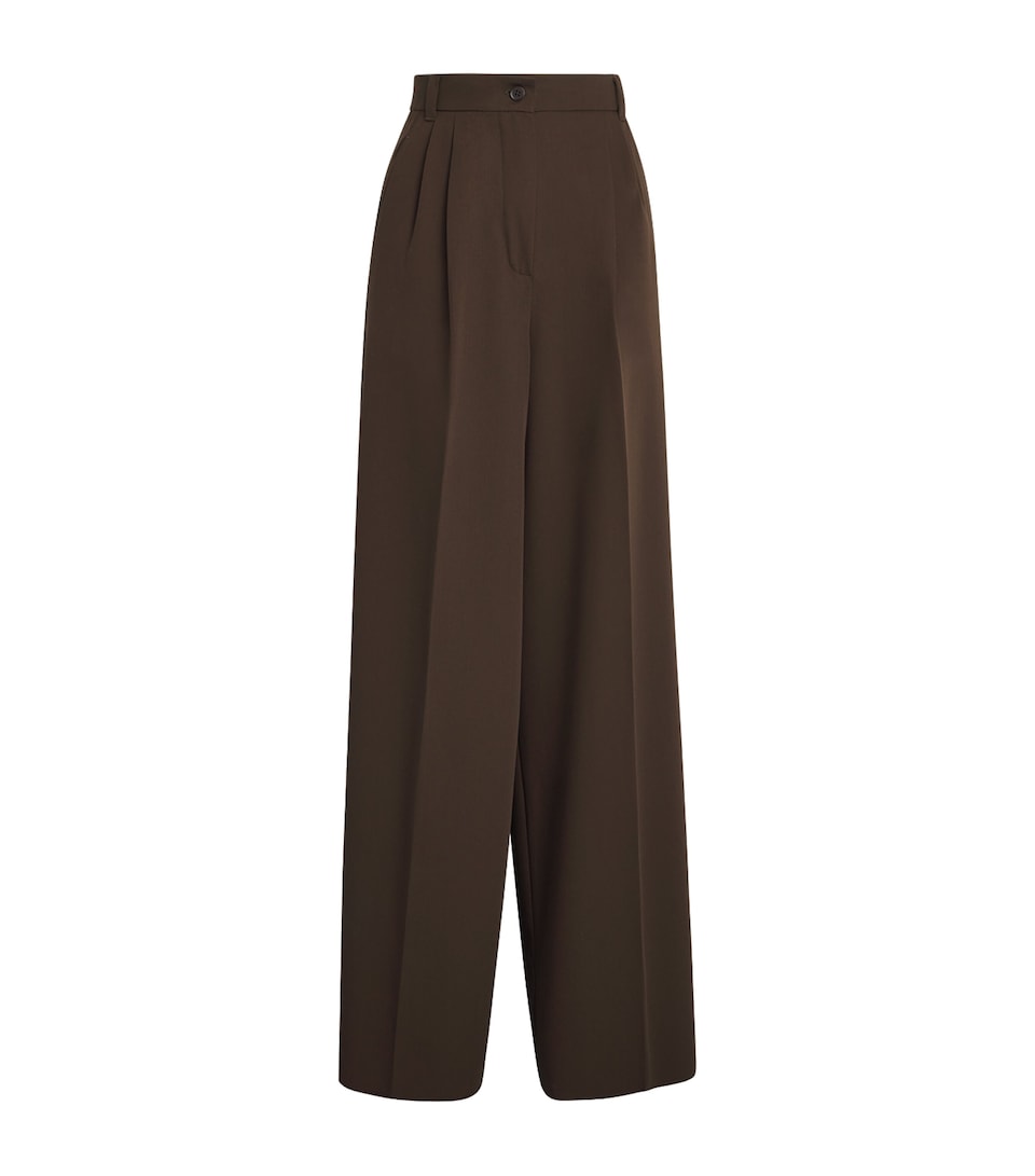 Wool Straight-Leg Trousers