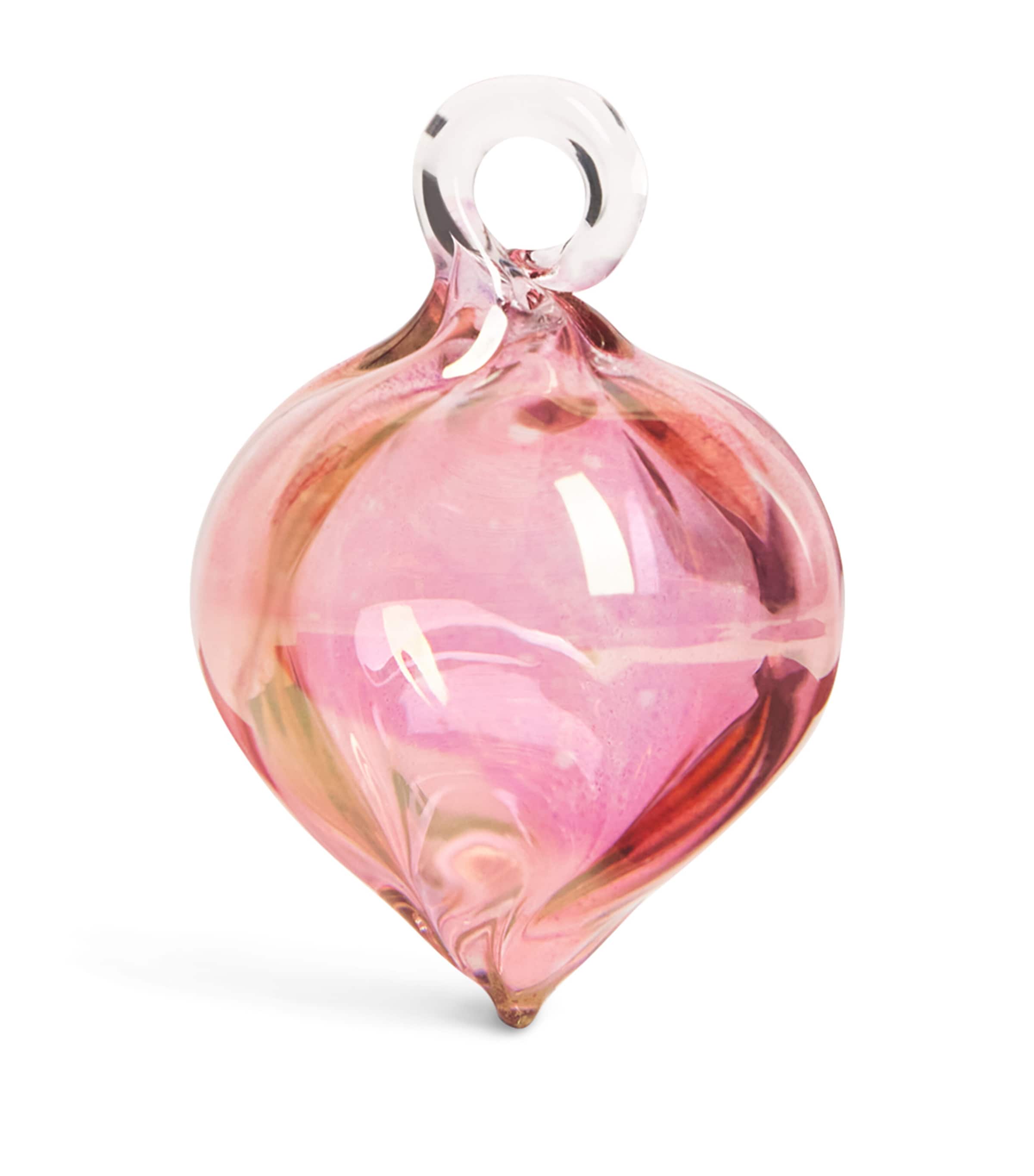 Artifactually Glass Swirl Tree Decoration Pink