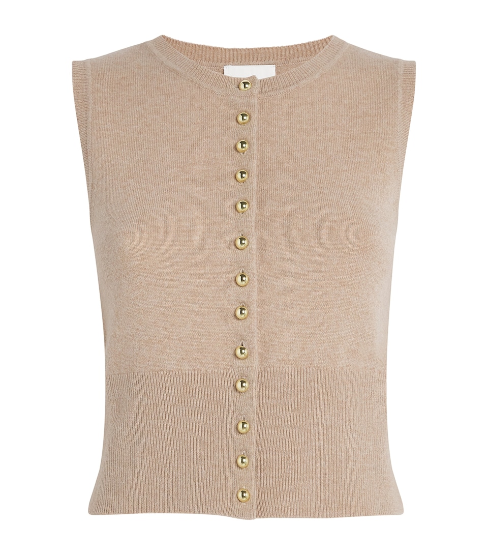 Wool Sleeveless Cardigan