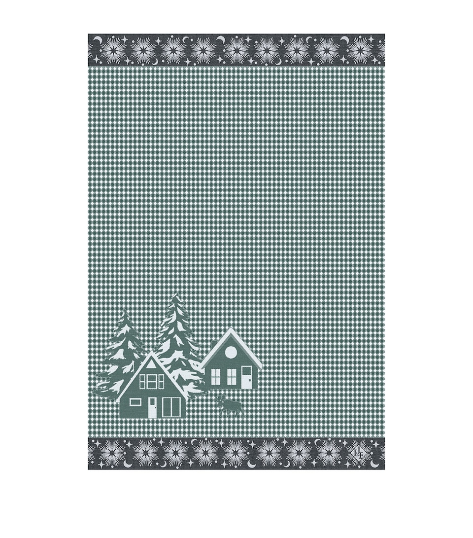 Le Jacquard Français Cotton Sous Les Étoiles Hand Towel (54cm x 38cm) Green