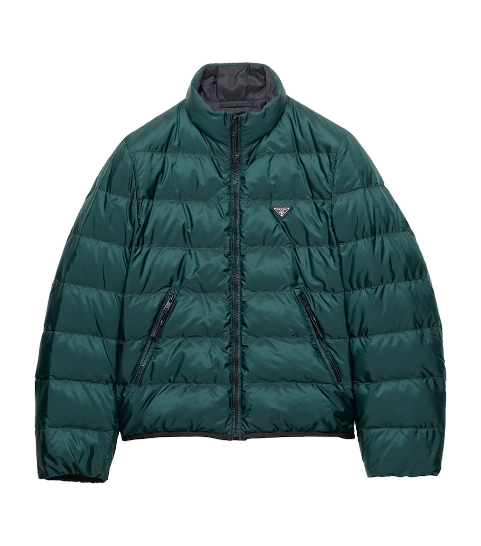 Prada Mens Re-Nylon Puffer Jacket Green