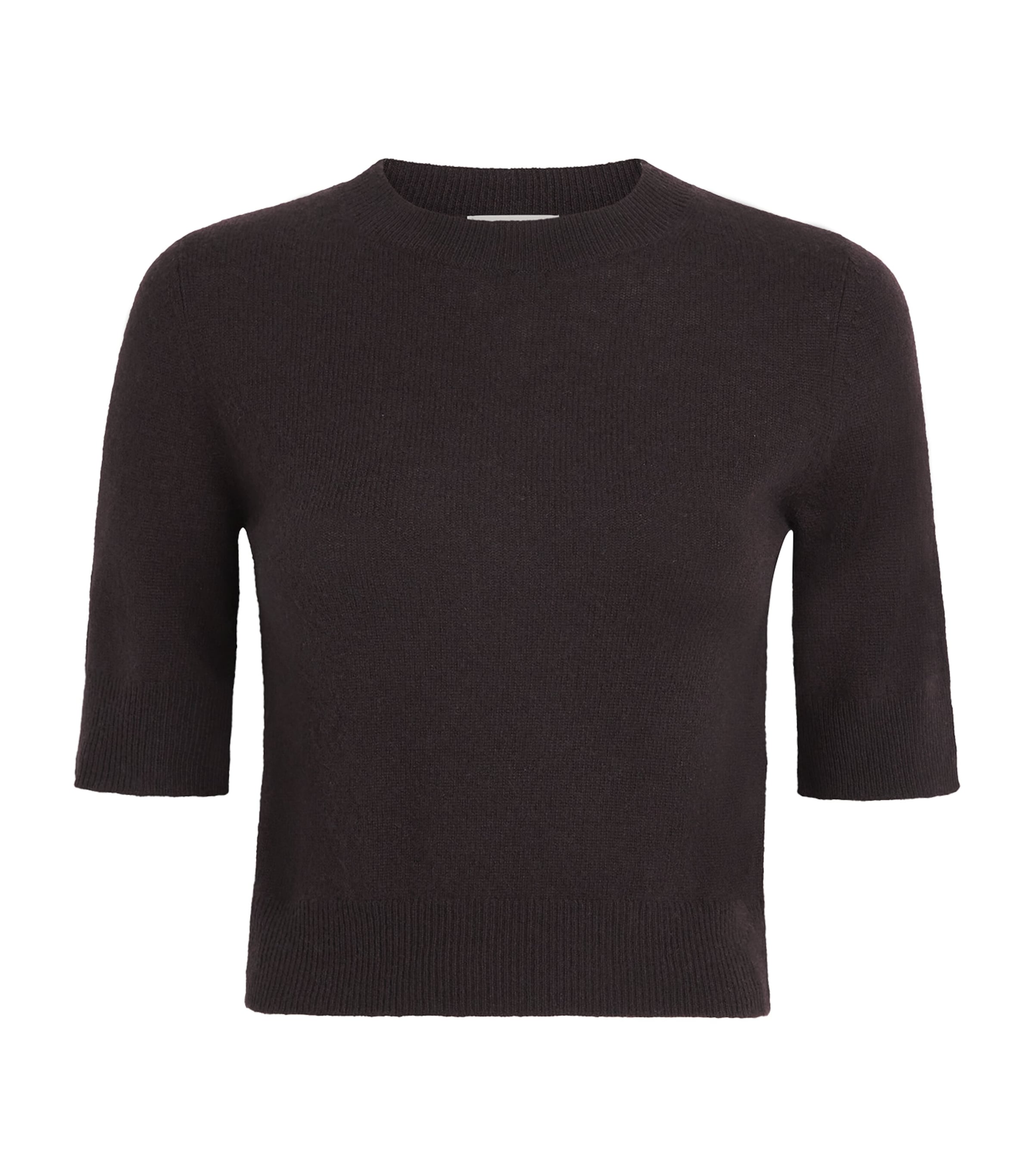 Le Kasha Womens Cashmere Short-Sleeve Chypre Sweater Prune