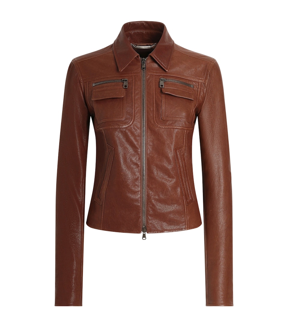 Dolce&Gabbana Womens Leather Jacket Maro