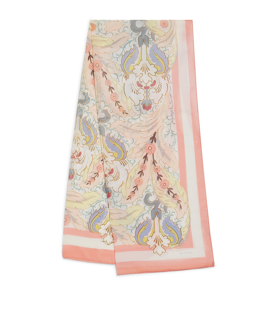 Sheer Silk Paisley Scarf