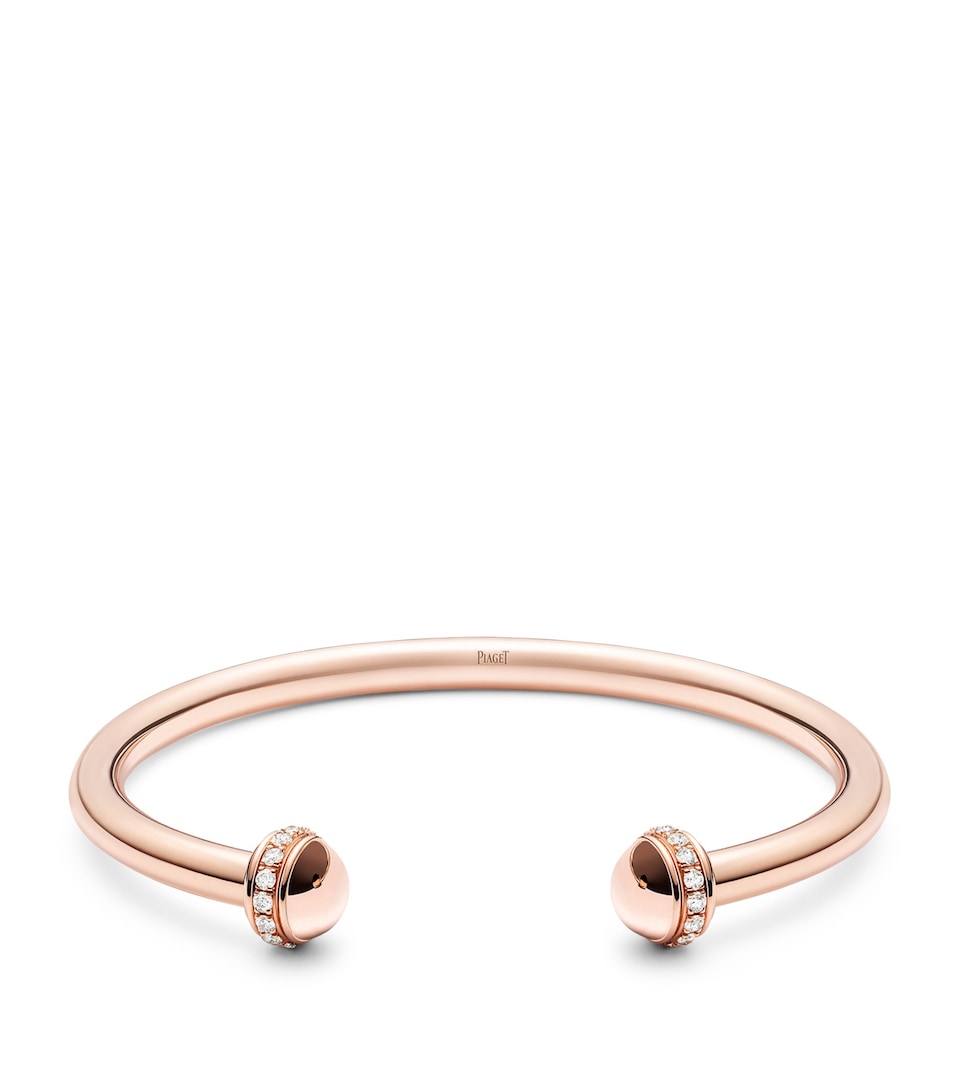 Rose Gold and Diamond Possession Open Bangle