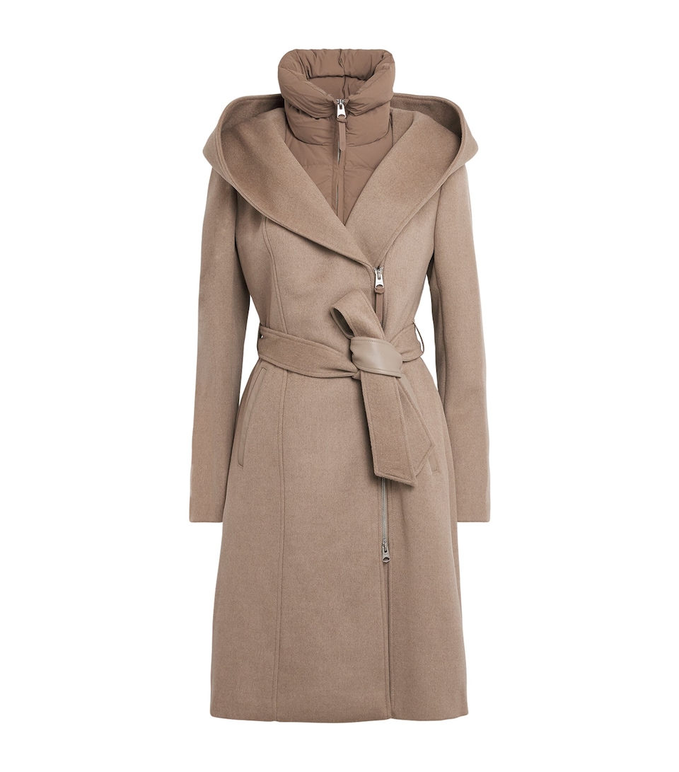 Mackage Womens Wool 2-in-1 SHIA-SLB Coat Taupe