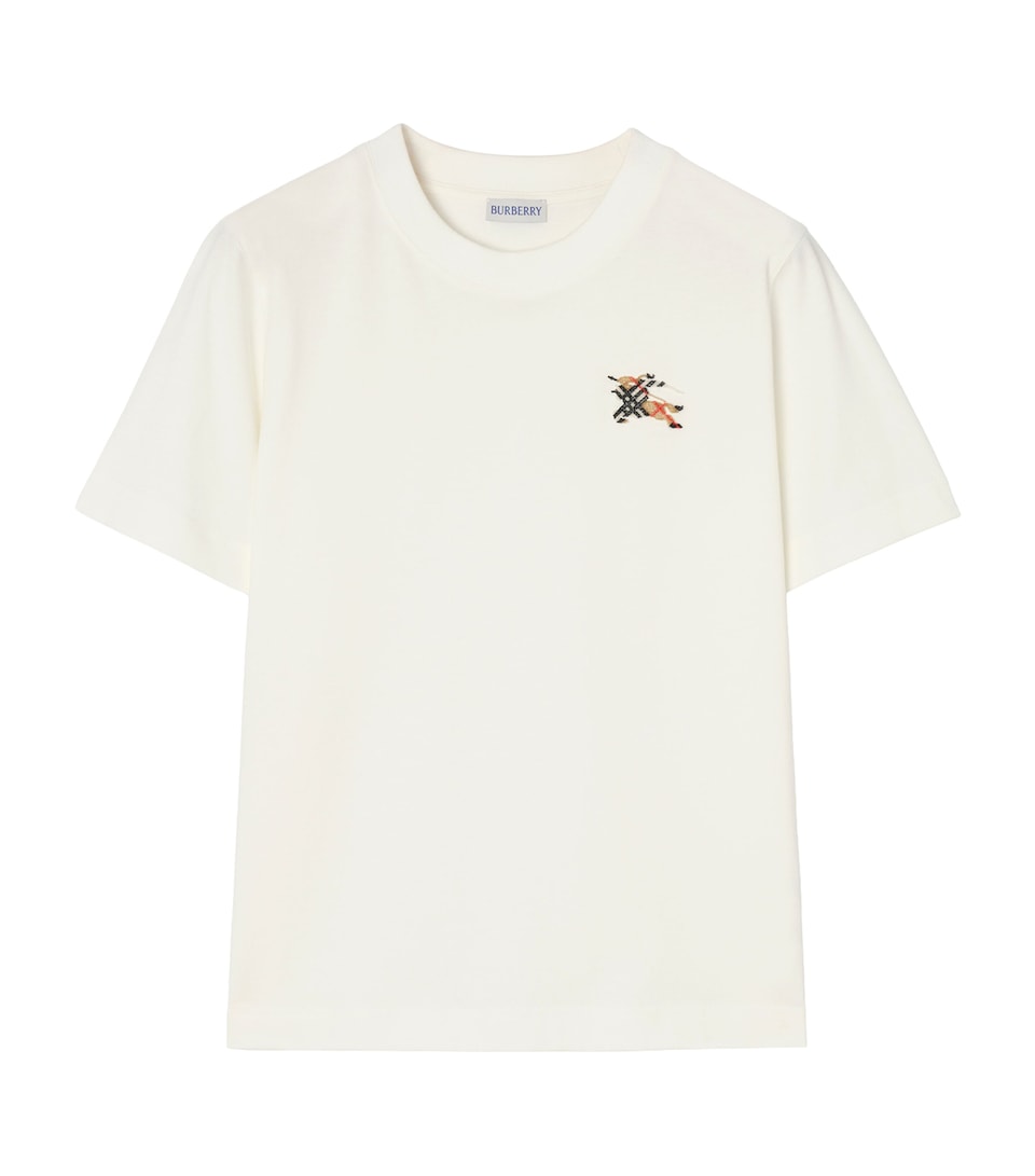 Burberry Womens Cotton EKD T-Shirt Chalk
