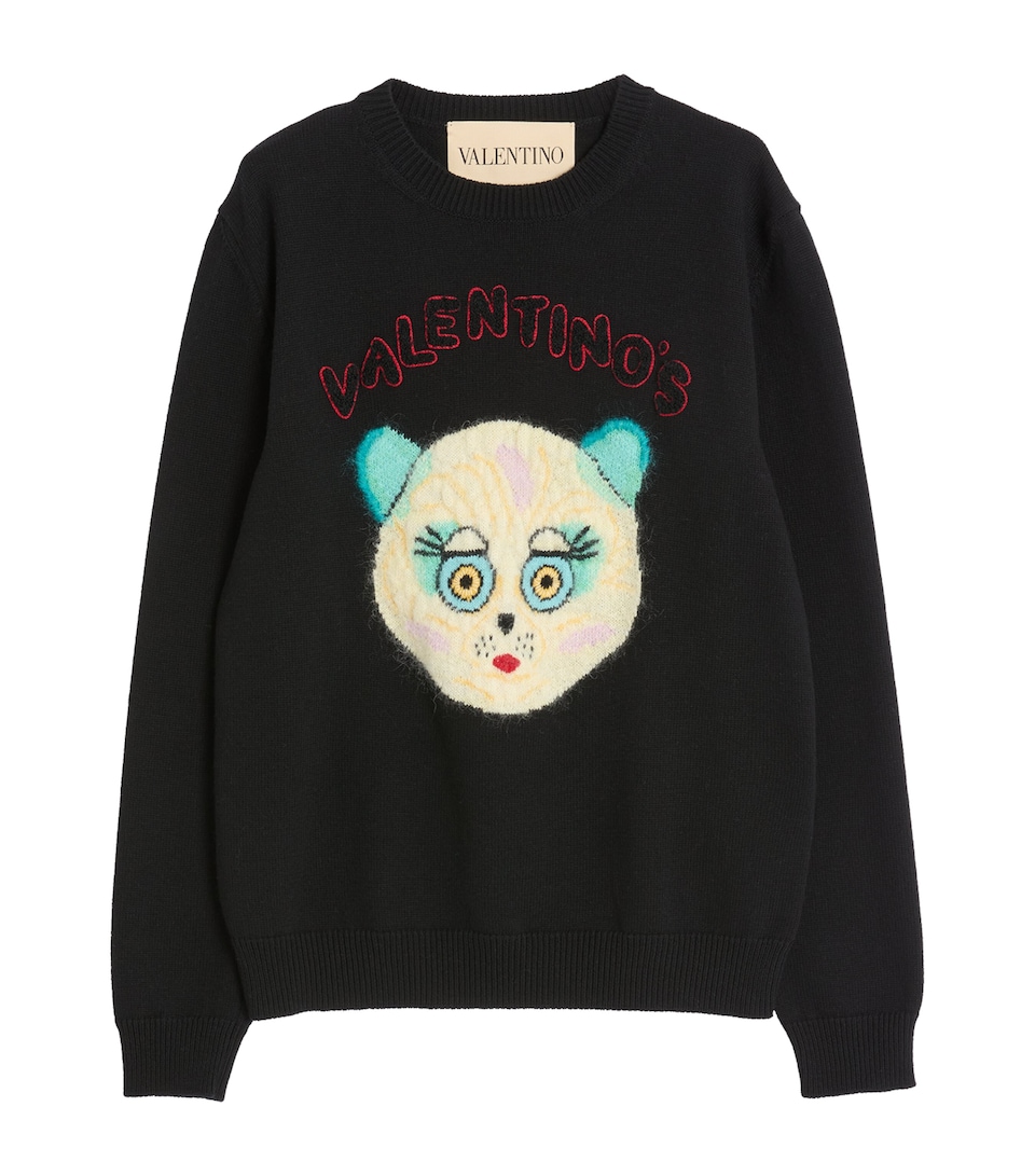 Cotton-Wool Applique Sweater