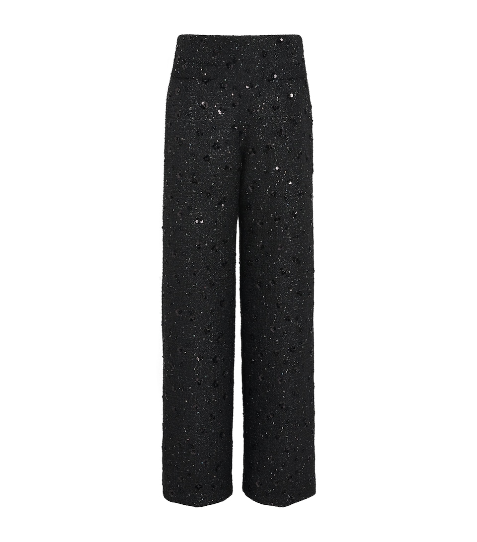 Embellished Tweed Trousers
