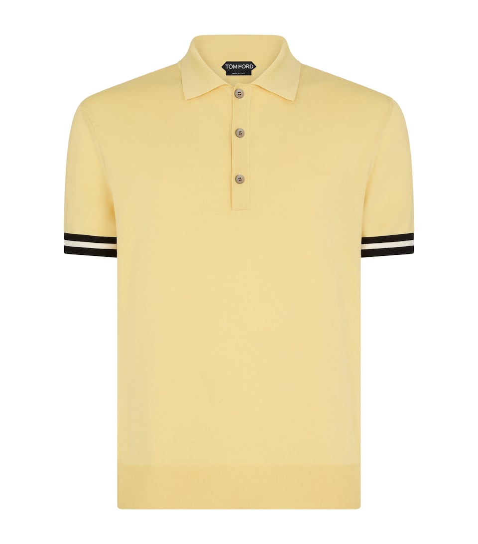Cotton-Silk Knitted Polo Shirt