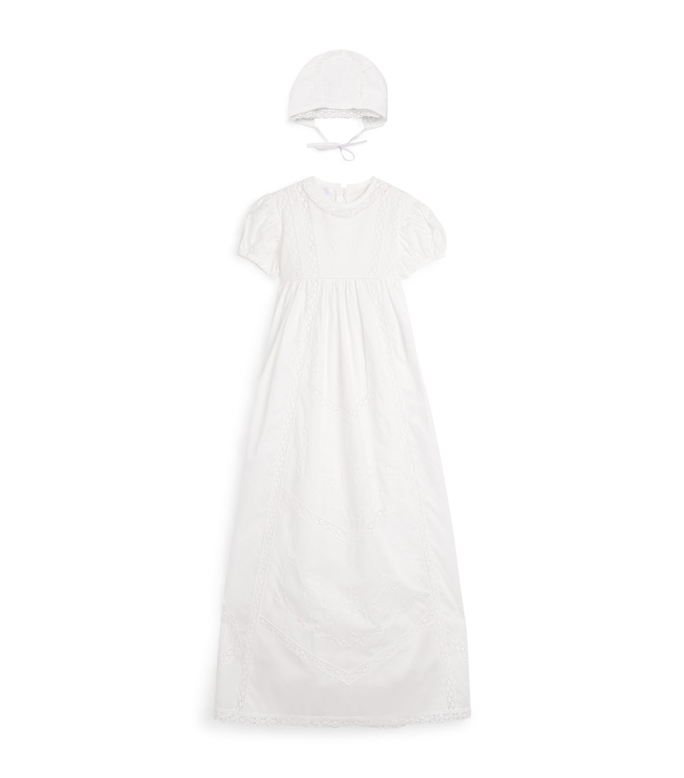 Pima Cotton Convertible Ceremonial Gown and Hat Set (0-24 Months)