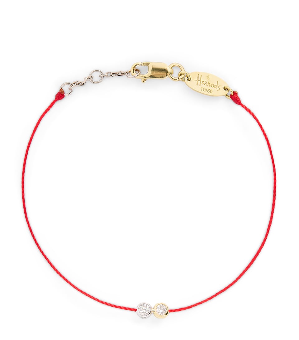 20th Anniversary Two-Tone Gold and Diamond Thread Bracelet