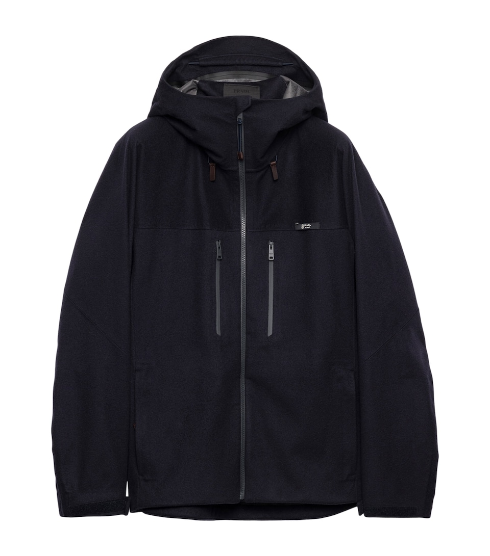 Cashmere-Blend Hooded Jacket