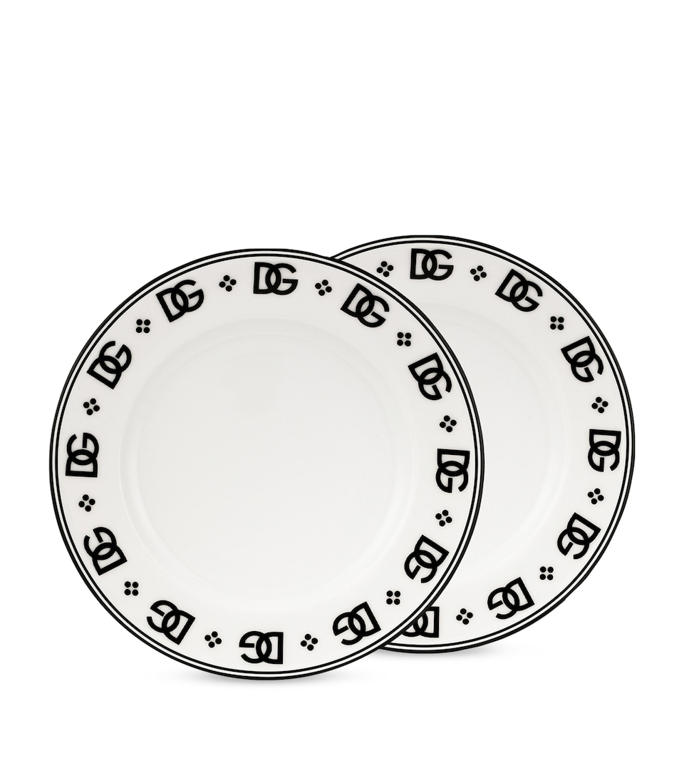 Set of 2 DG Logo Bread Plates (17cm)